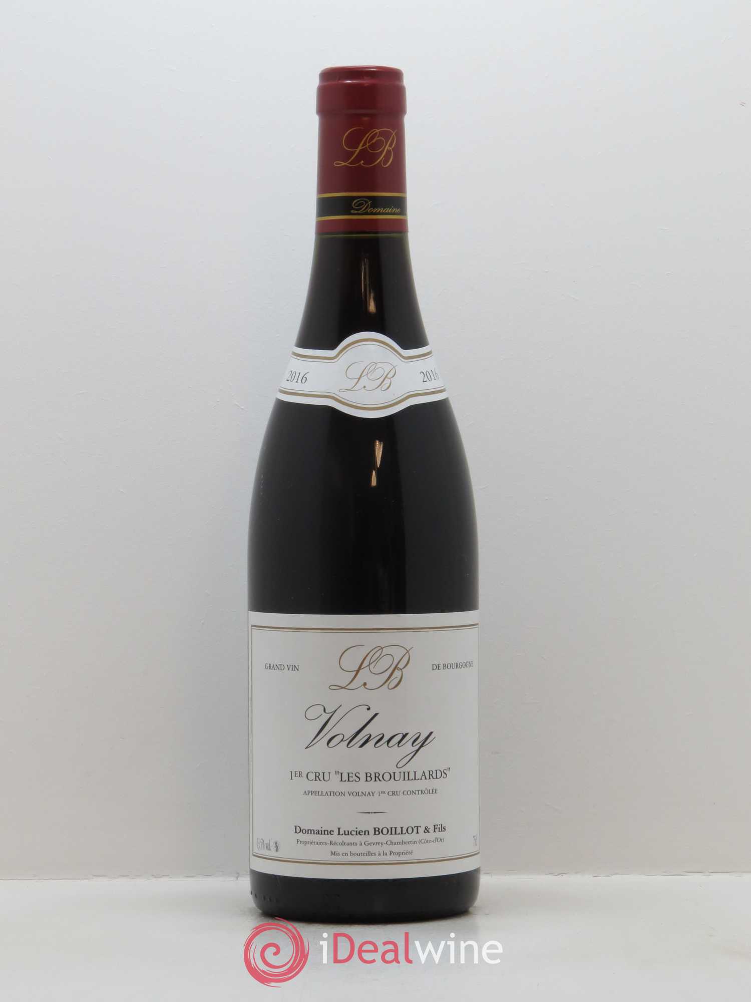 Volnay 1er Cru Les Brouillards Lucien Boillot & Fils (Domaine) 2016 - Lot de 1 bouteille - 0