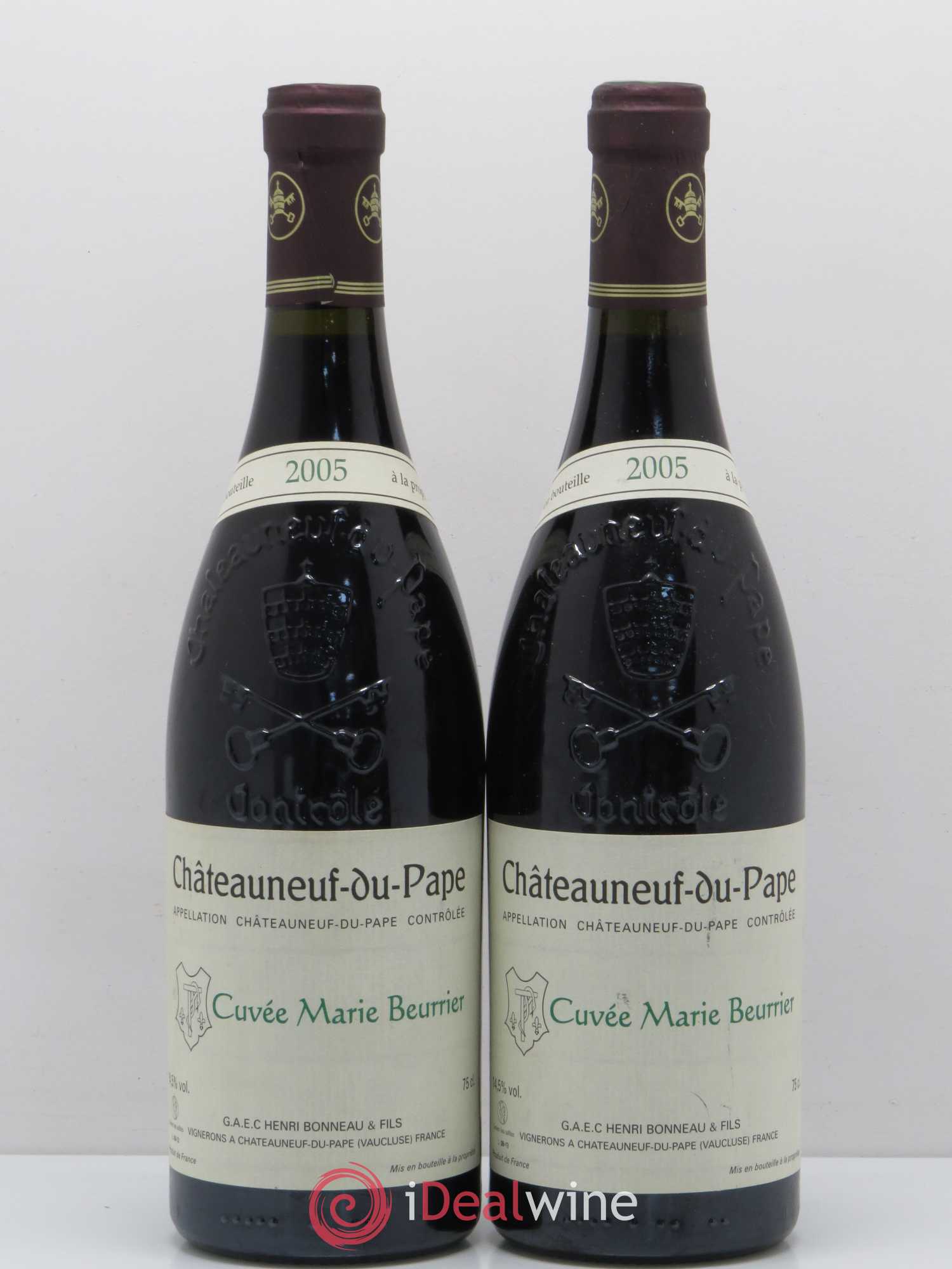 Châteauneuf-du-Pape Marie Beurrier Henri Bonneau & Fils 2005 - Lot de 2 bouteilles - 0
