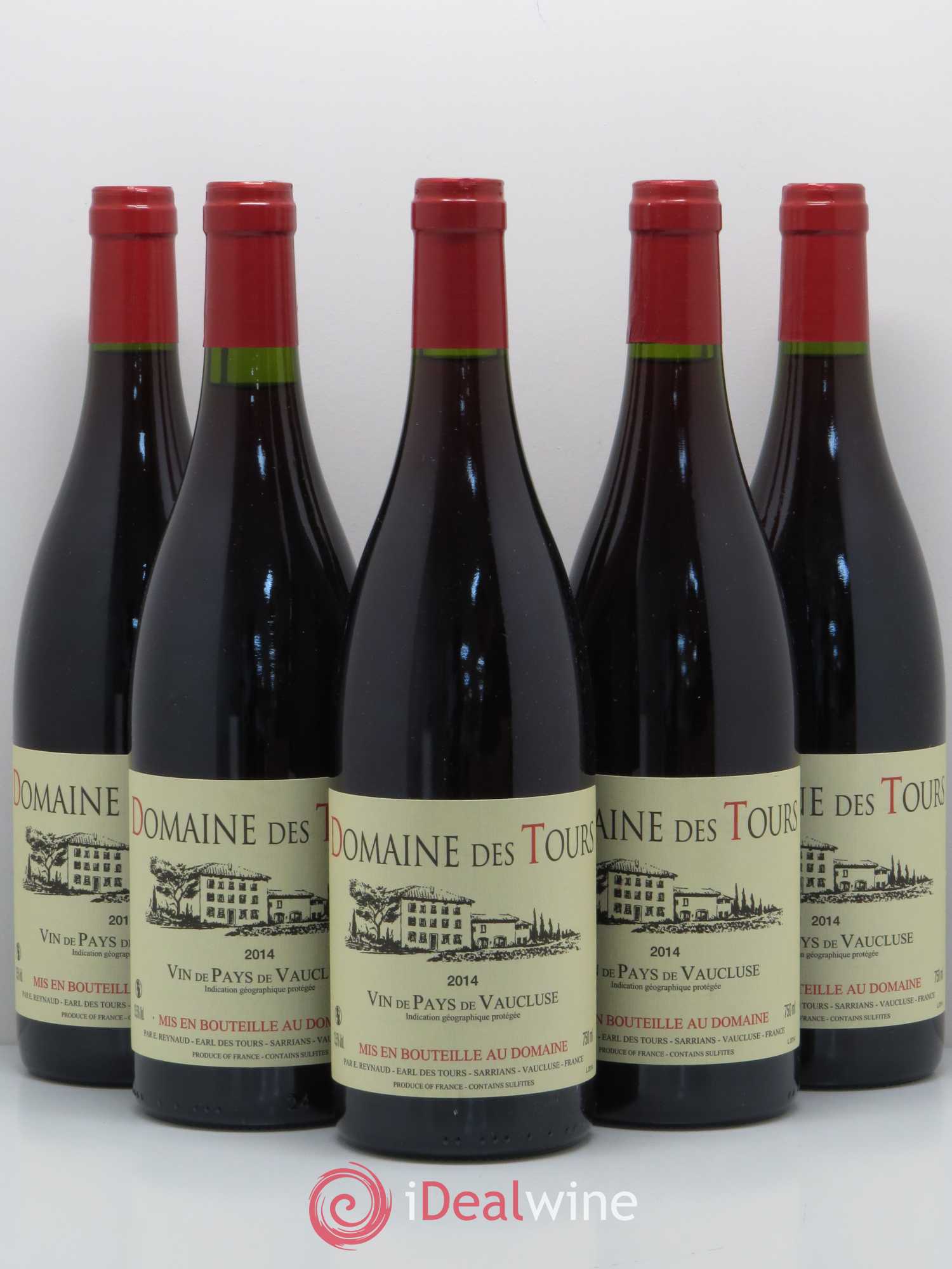 Vaucluse (Vin de Pays de Vaucluse) Domaine des Tours Emmanuel Reynaud 2014 - Lot de 5 bouteilles - 0