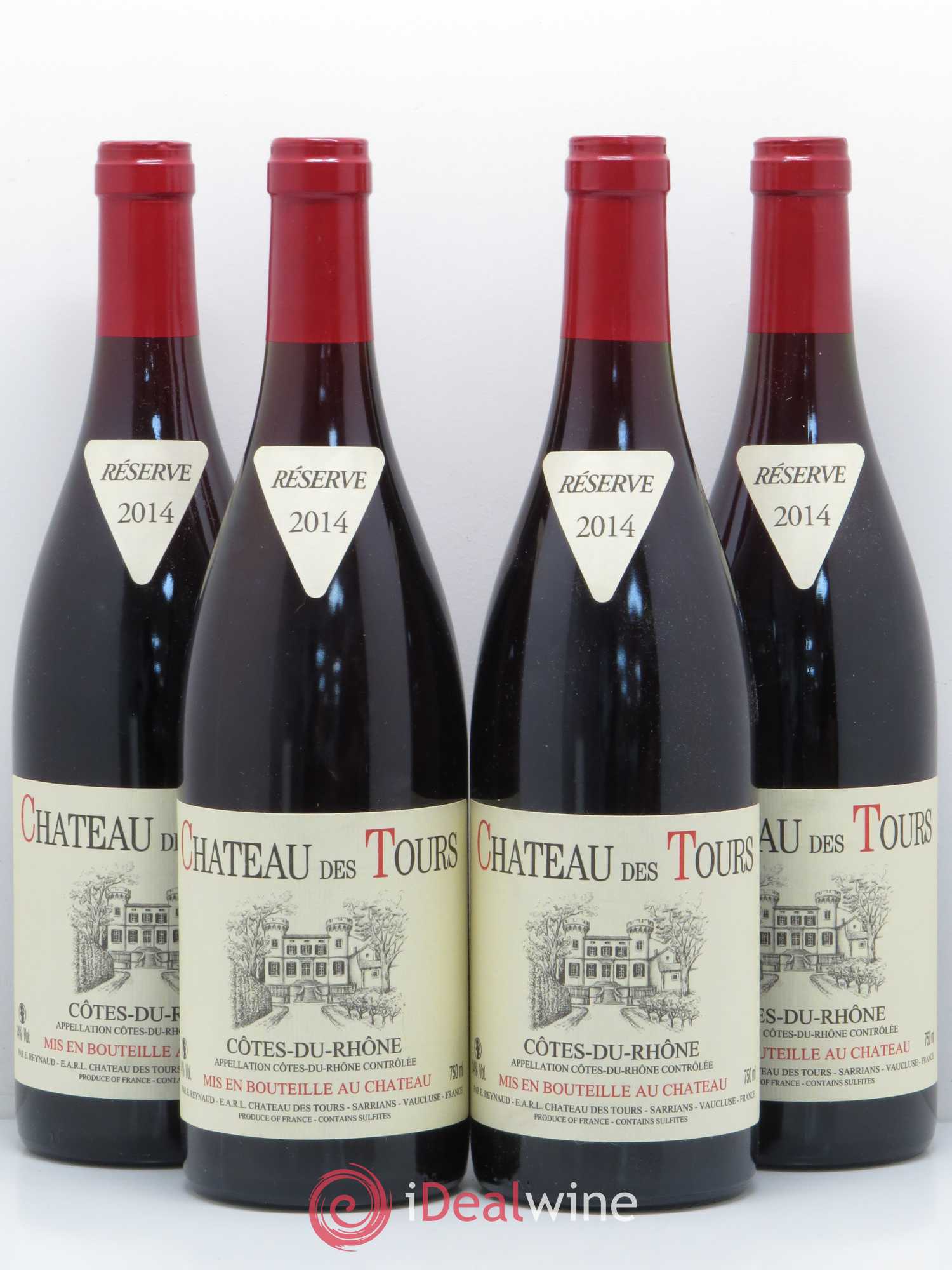 Côtes-du-Rhône Château des Tours Emmanuel Reynaud 2014 - Lot de 4 bouteilles - 0