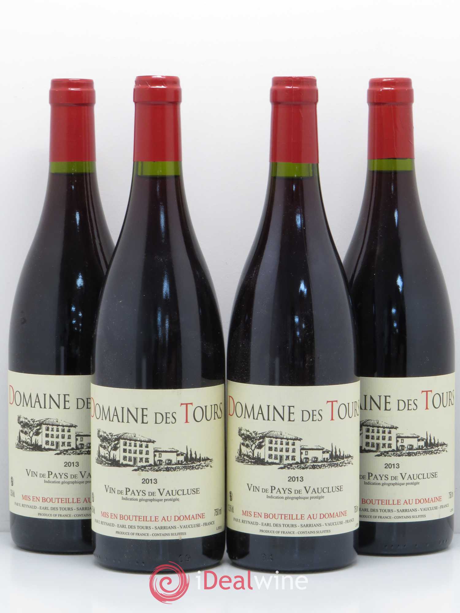 Vaucluse (Vin de Pays de Vaucluse) Domaine des Tours Emmanuel Reynaud 2013 - Lot de 4 bouteilles - 0