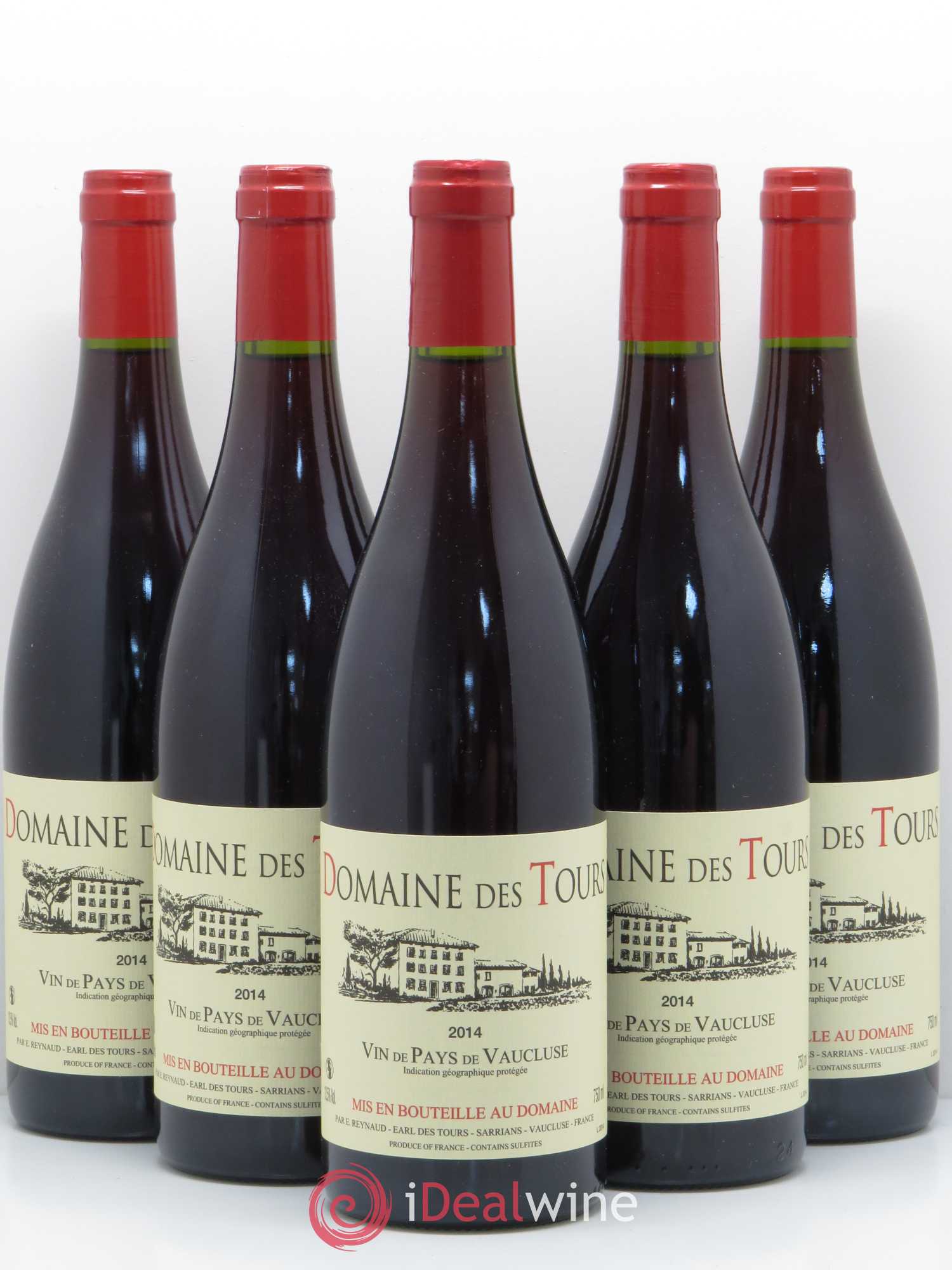 Vaucluse (Vin de Pays de Vaucluse) Domaine des Tours Emmanuel Reynaud 2014 - Lot de 5 bouteilles - 0