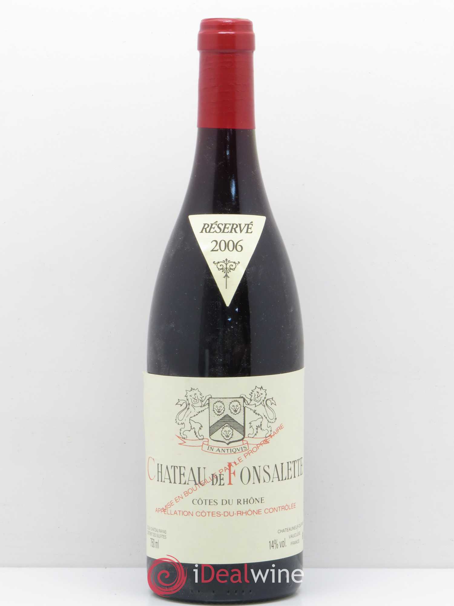 Côtes-du-Rhône Château de Fonsalette Emmanuel Reynaud 2006 - Lot de 1 bouteille - 0