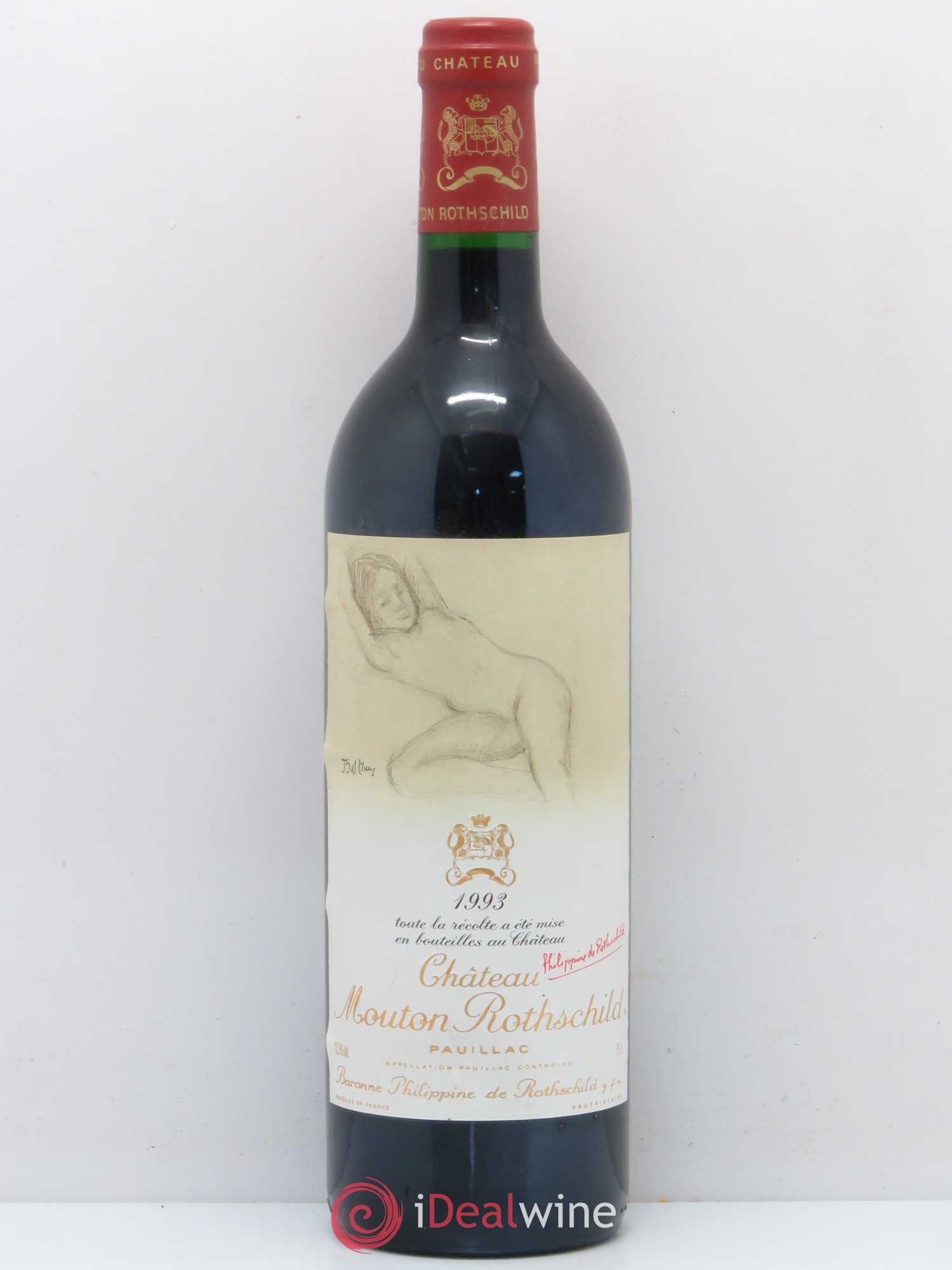 Château Mouton Rothschild 1er Grand Cru Classé 1993 - Lot de 1 bouteille - 0
