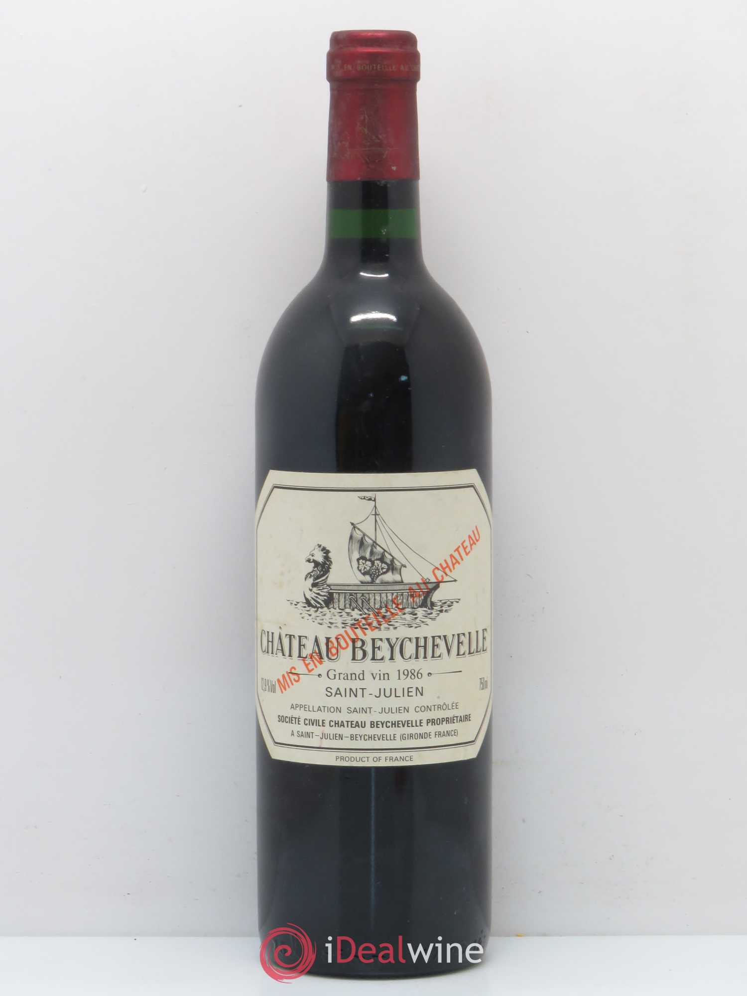 Château Beychevelle 4ème Grand Cru Classé 1986 - Lot de 1 bouteille - 0