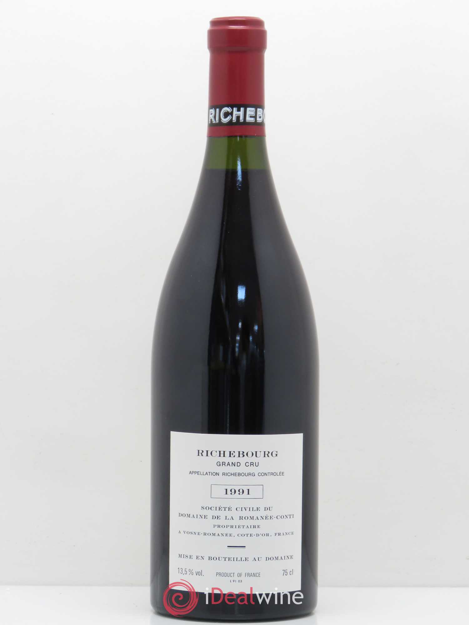 Richebourg Grand Cru Domaine de la Romanée-Conti 1991 - Lot de 1 bouteille - 1