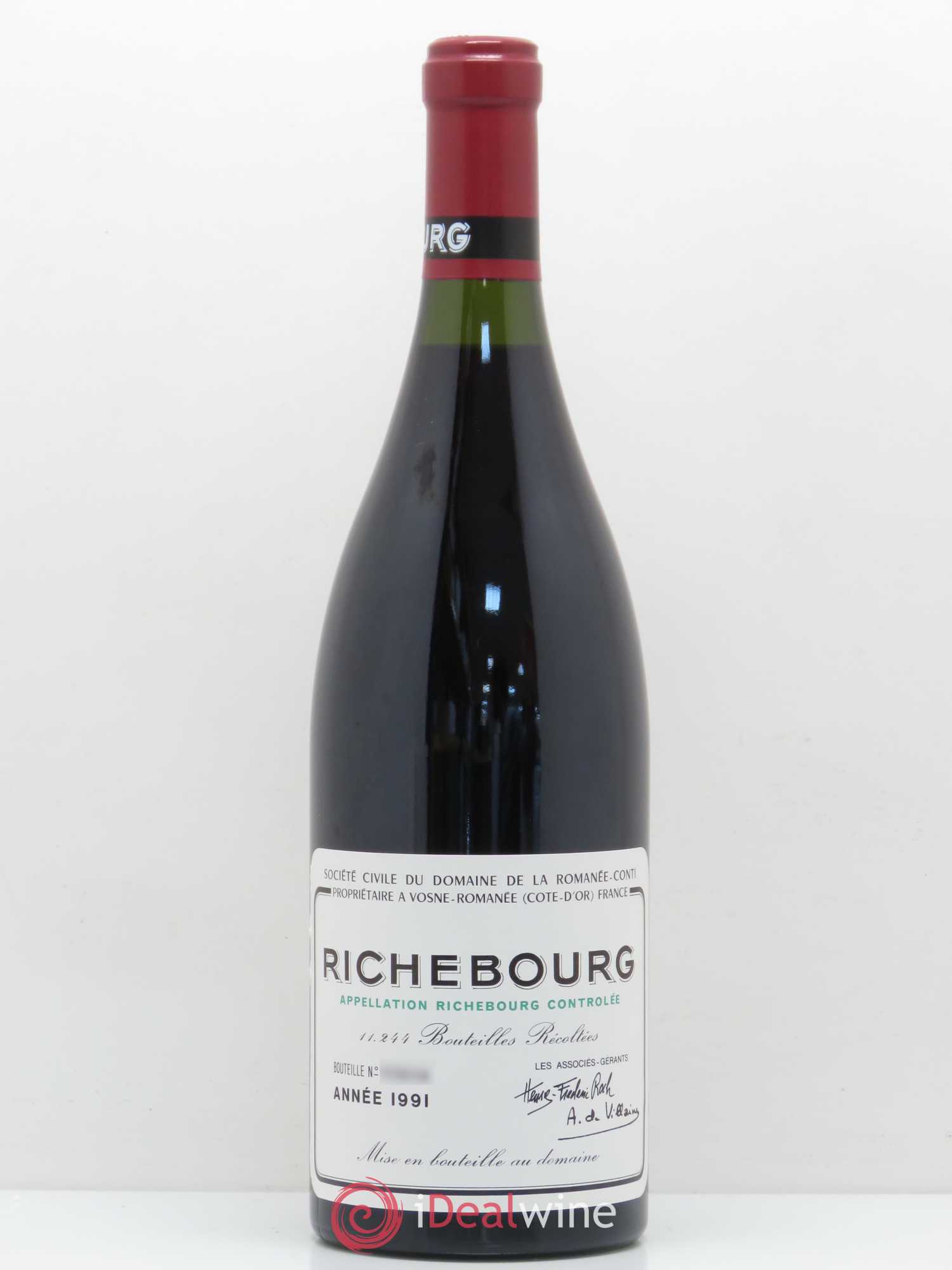 Richebourg Grand Cru Domaine de la Romanée-Conti 1991 - Lot de 1 bouteille - 0