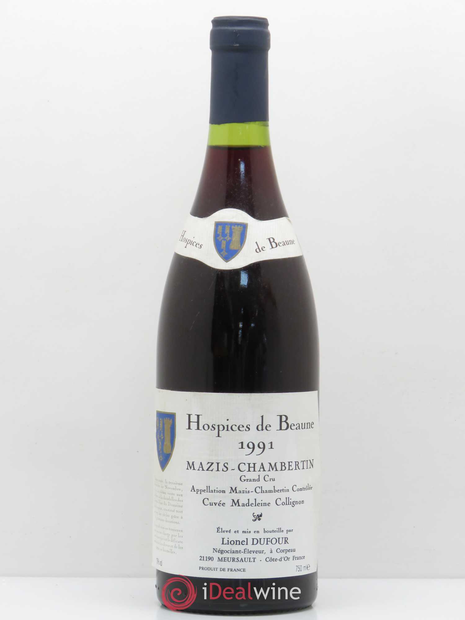 Mazis-Chambertin Grand Cru Hospices de Beaune Cuvée Madeleine Collignon Lionel Dufour 1991 - Posten von 1 Flasche - 0