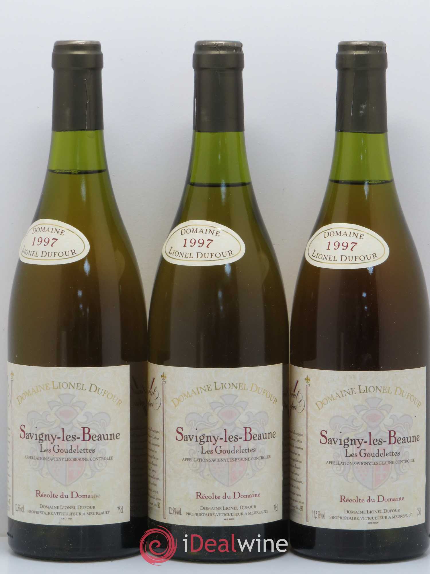Savigny-lès-Beaune Les Goudelettes Lionel Dufour 1997 - Posten von 3 Flaschen - 0