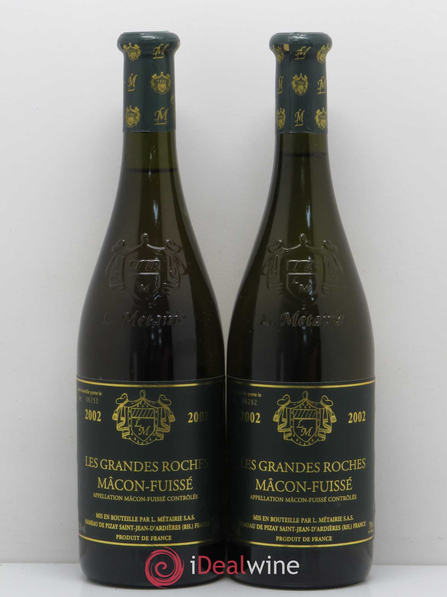 Mâcon Fuisse Les Grandes Roches L. Metairie Sas 2002 - Lot de 5 bouteilles - 2