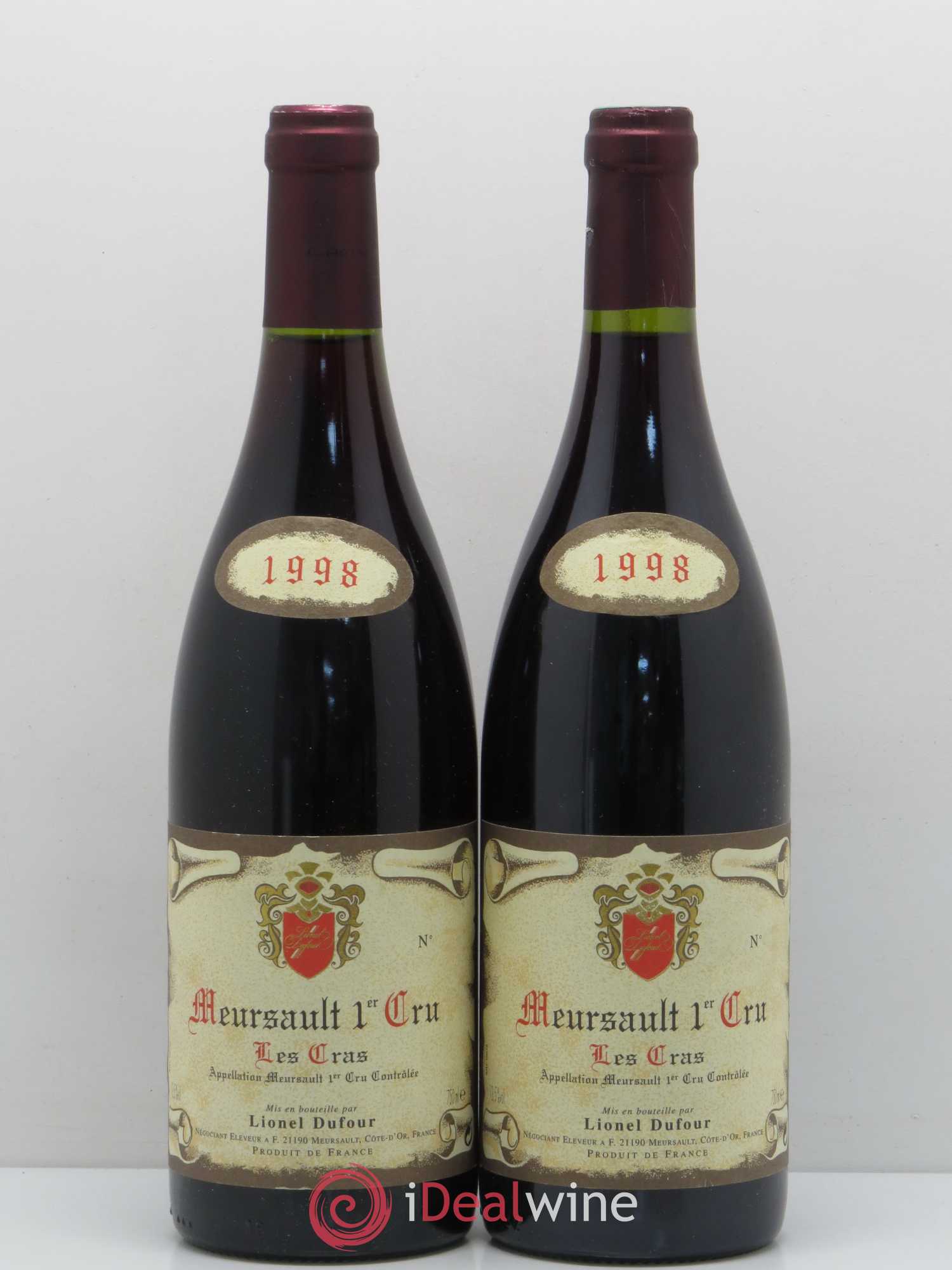 Bourgogne 1er Cru Les Cras Lionel Dufour 1998 - Posten von 2 Flaschen - 0