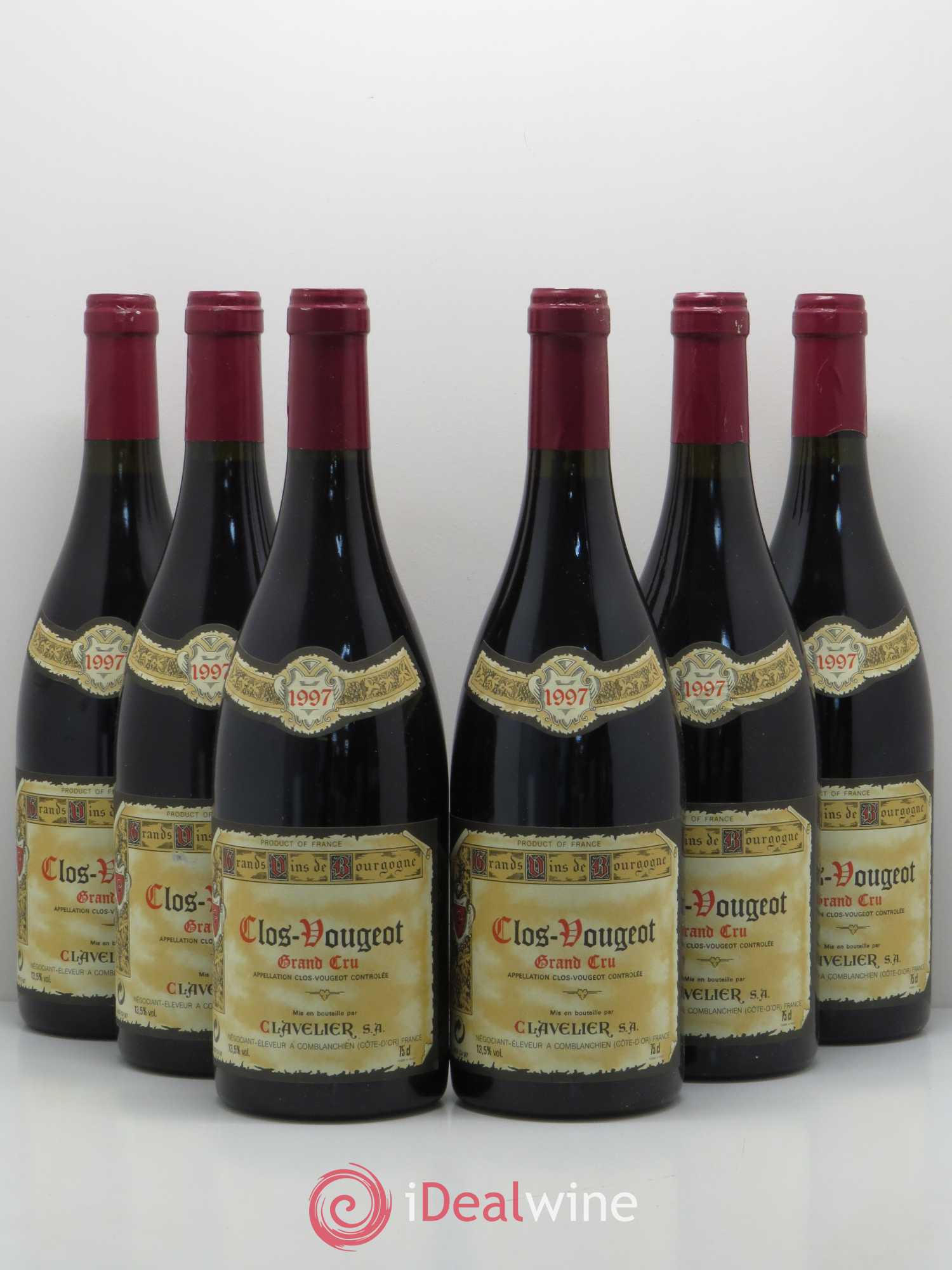 Clos de Vougeot Grand Cru Clavelier 1997 - Lot de 6 bouteilles - 0