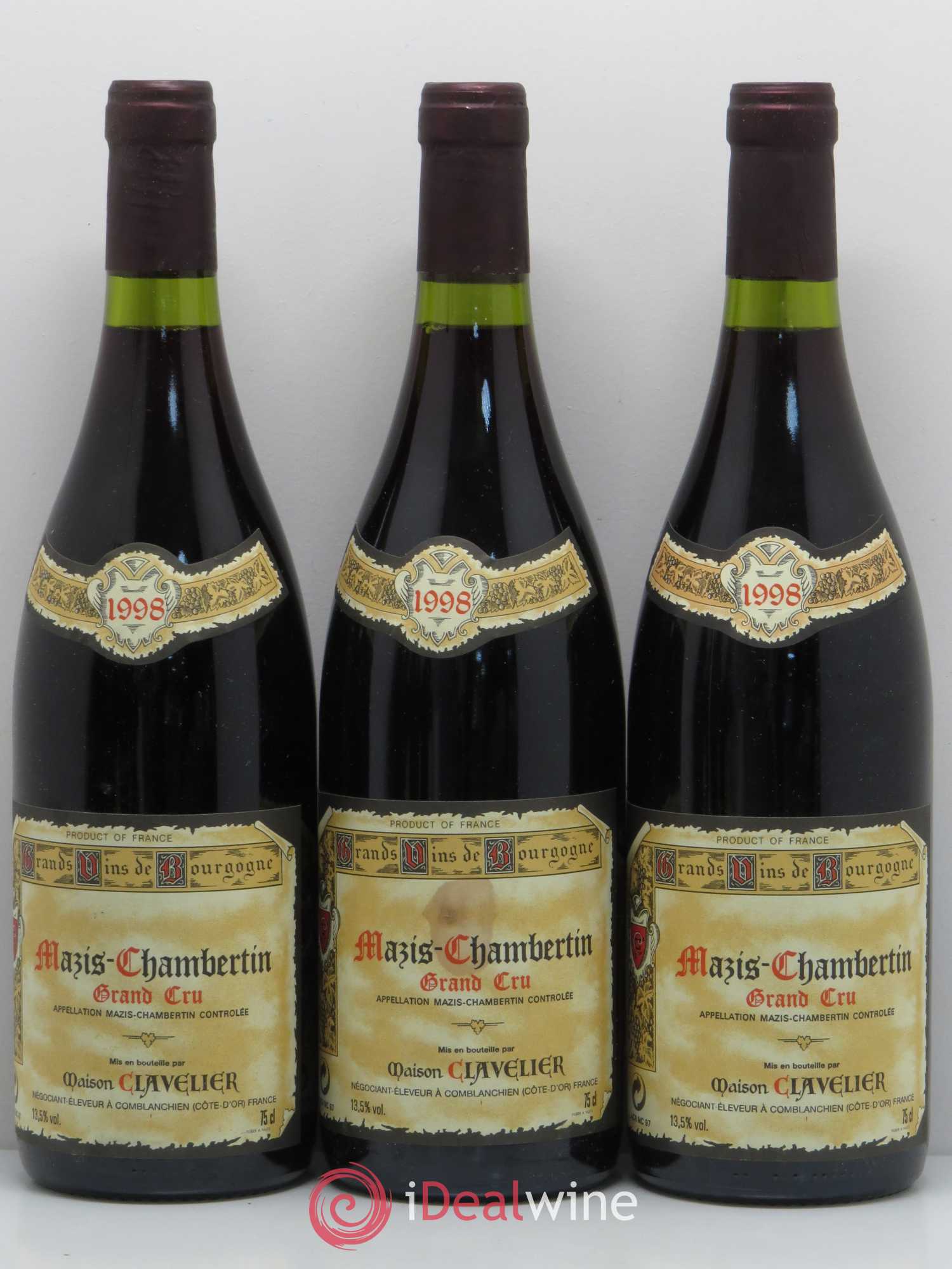 Mazis-Chambertin Grand Cru Clavelier 1998 - Lot de 6 bouteilles - 1