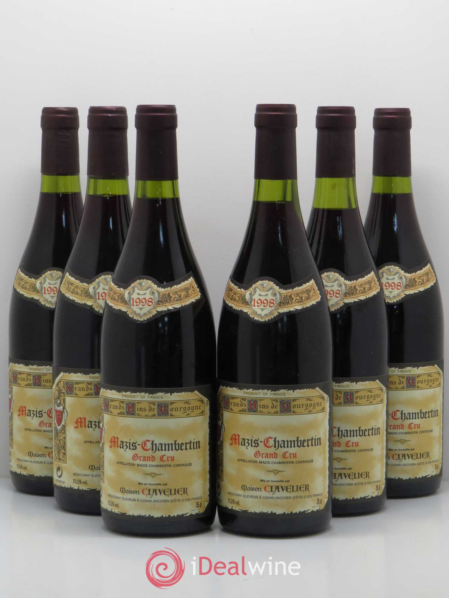 Mazis-Chambertin Grand Cru Clavelier 1998 - Lot de 6 bouteilles - 0