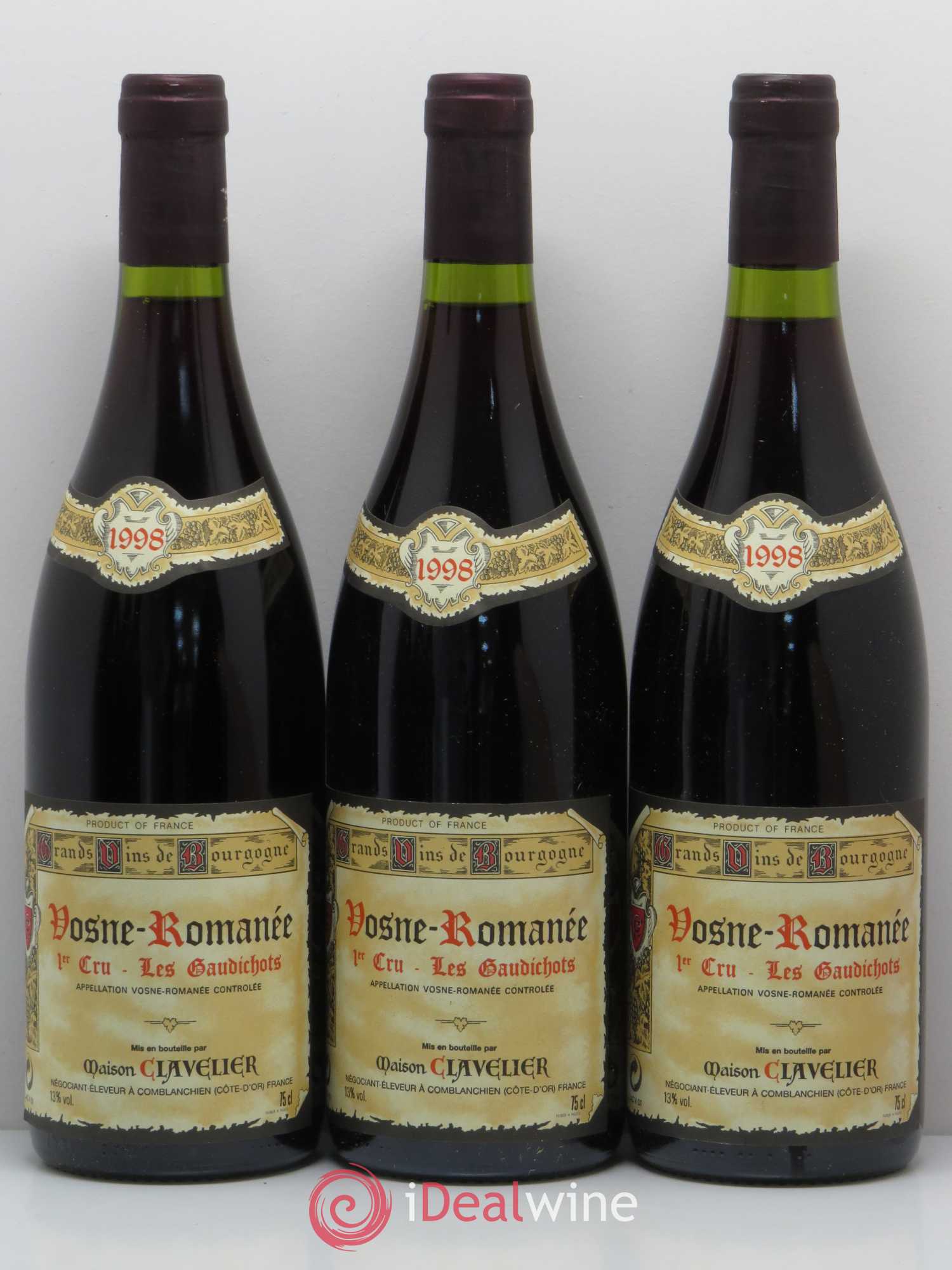 Vosne-Romanée 1er Cru Les Gaudichots Clavelier 1998 - Posten von 6 Flaschen - 1