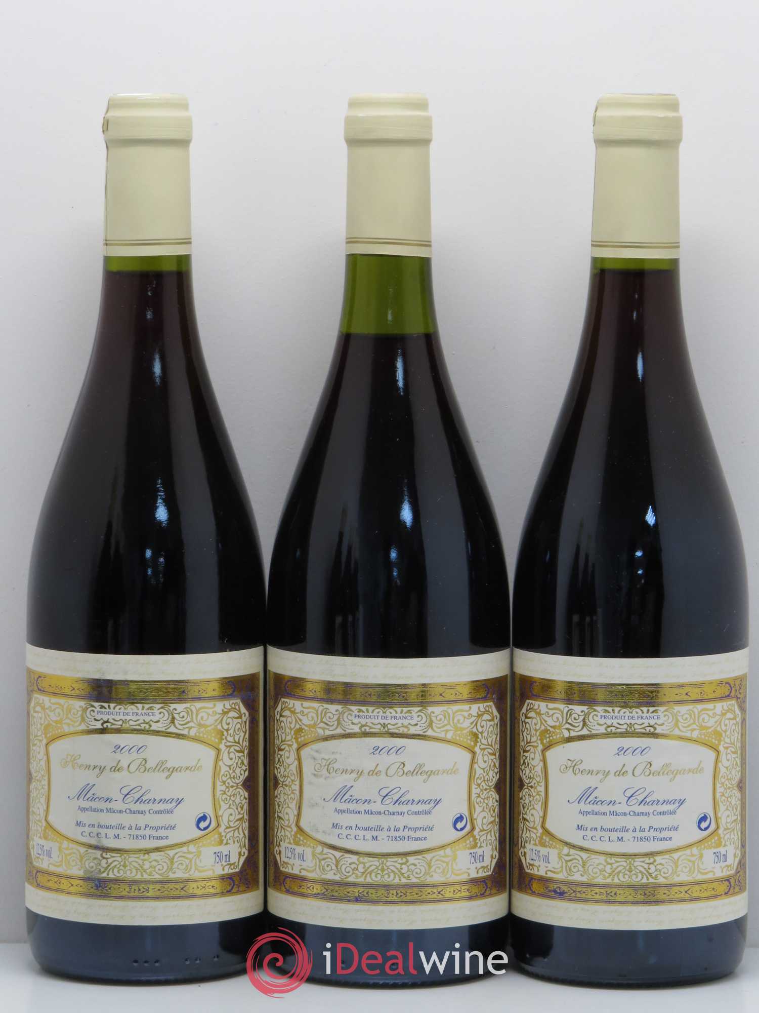 Mâcon Charmay Henry De Bellegarde 2000 - Lot de 6 bouteilles - 1