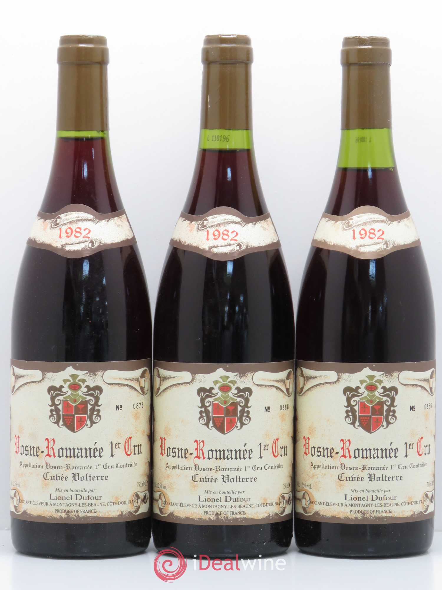 Vosne-Romanée 1er Cru Volterre Lionel Dufour 1982 - Posten von 3 Flaschen - 0