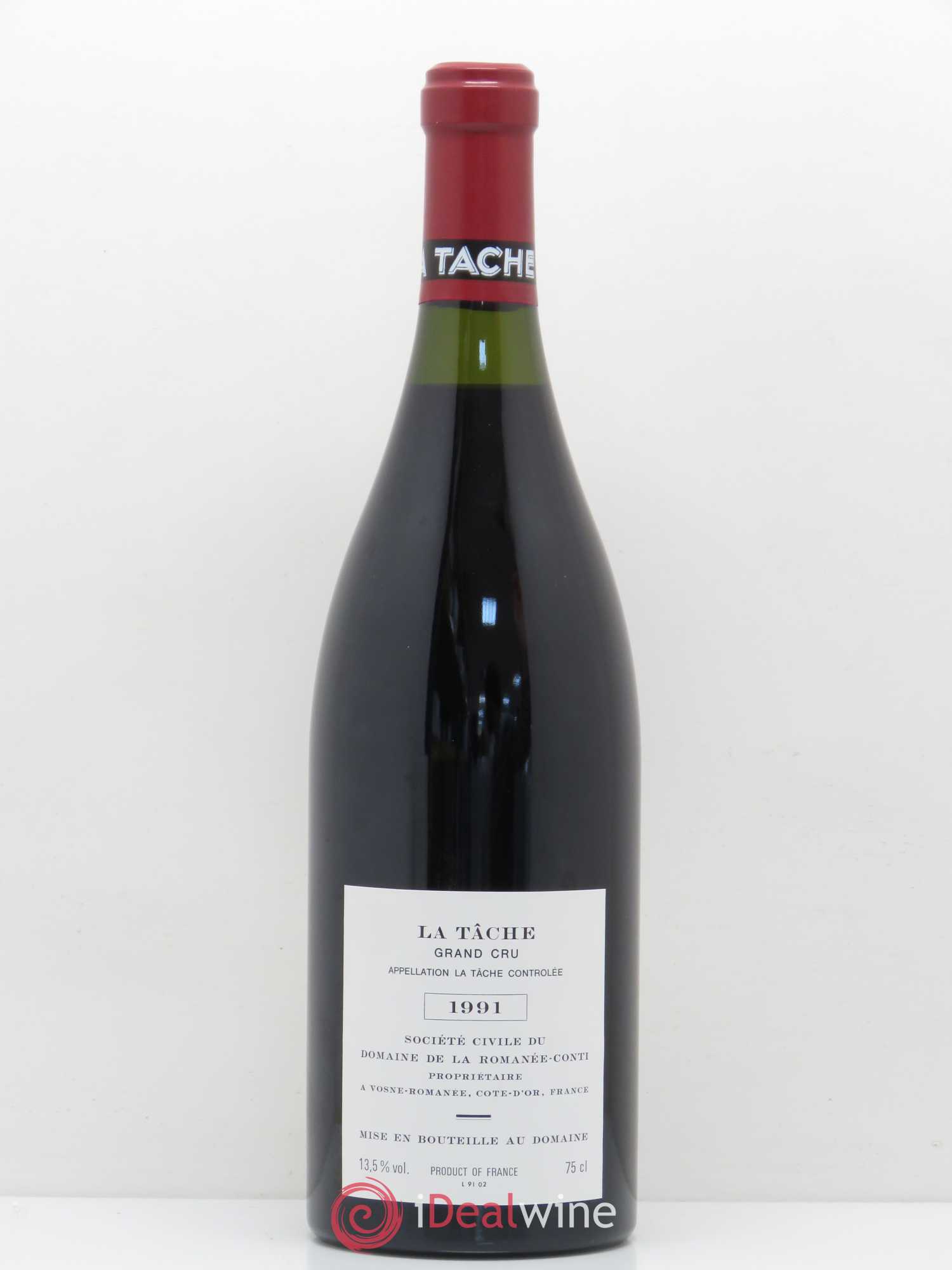 La Tâche Grand Cru Domaine de la Romanée-Conti 1991 - Lot de 1 bouteille - 1