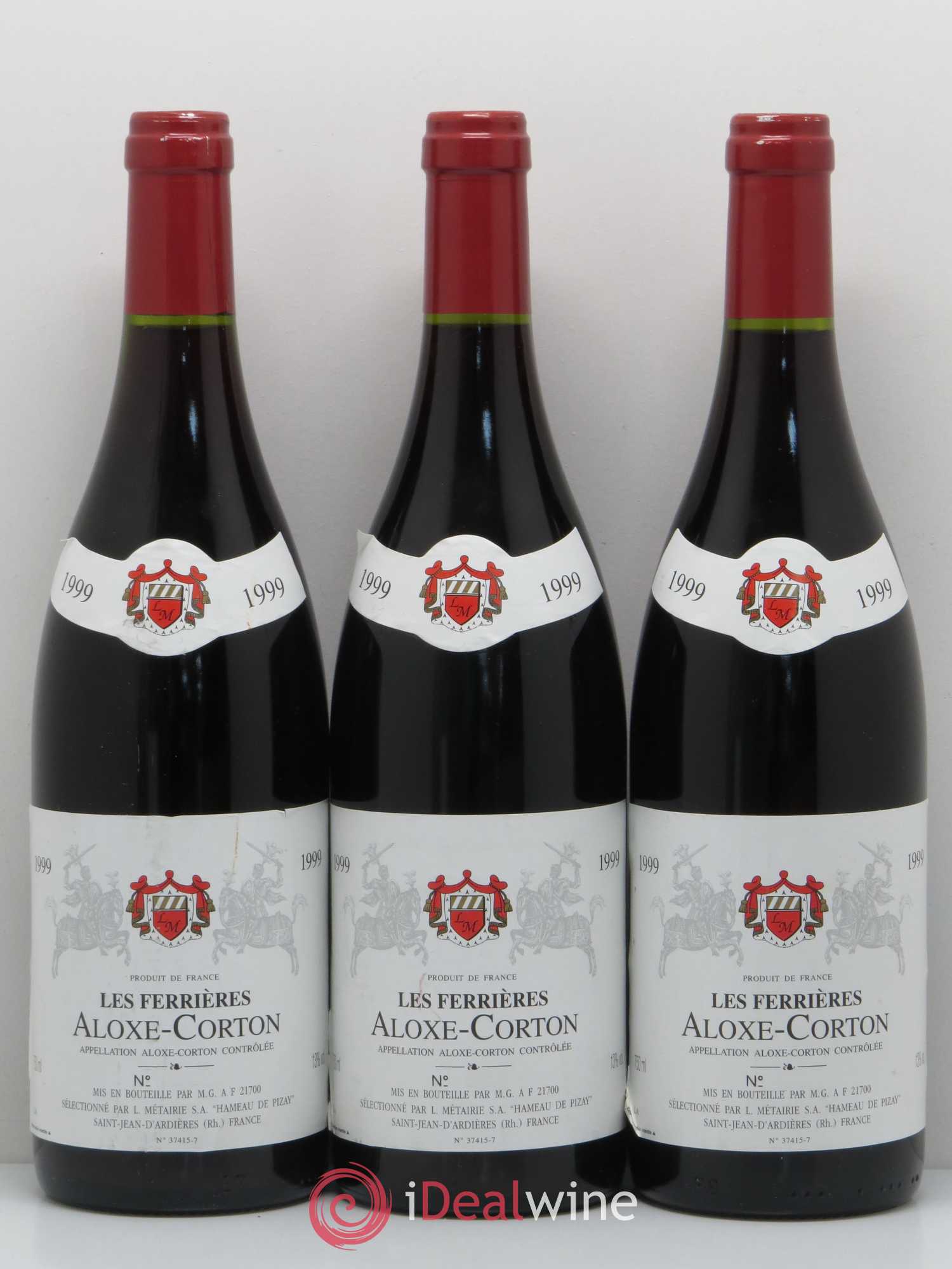 Aloxe-Corton Les Ferrieres Hameau de Pizay 1999 - Posten von 3 Flaschen - 0