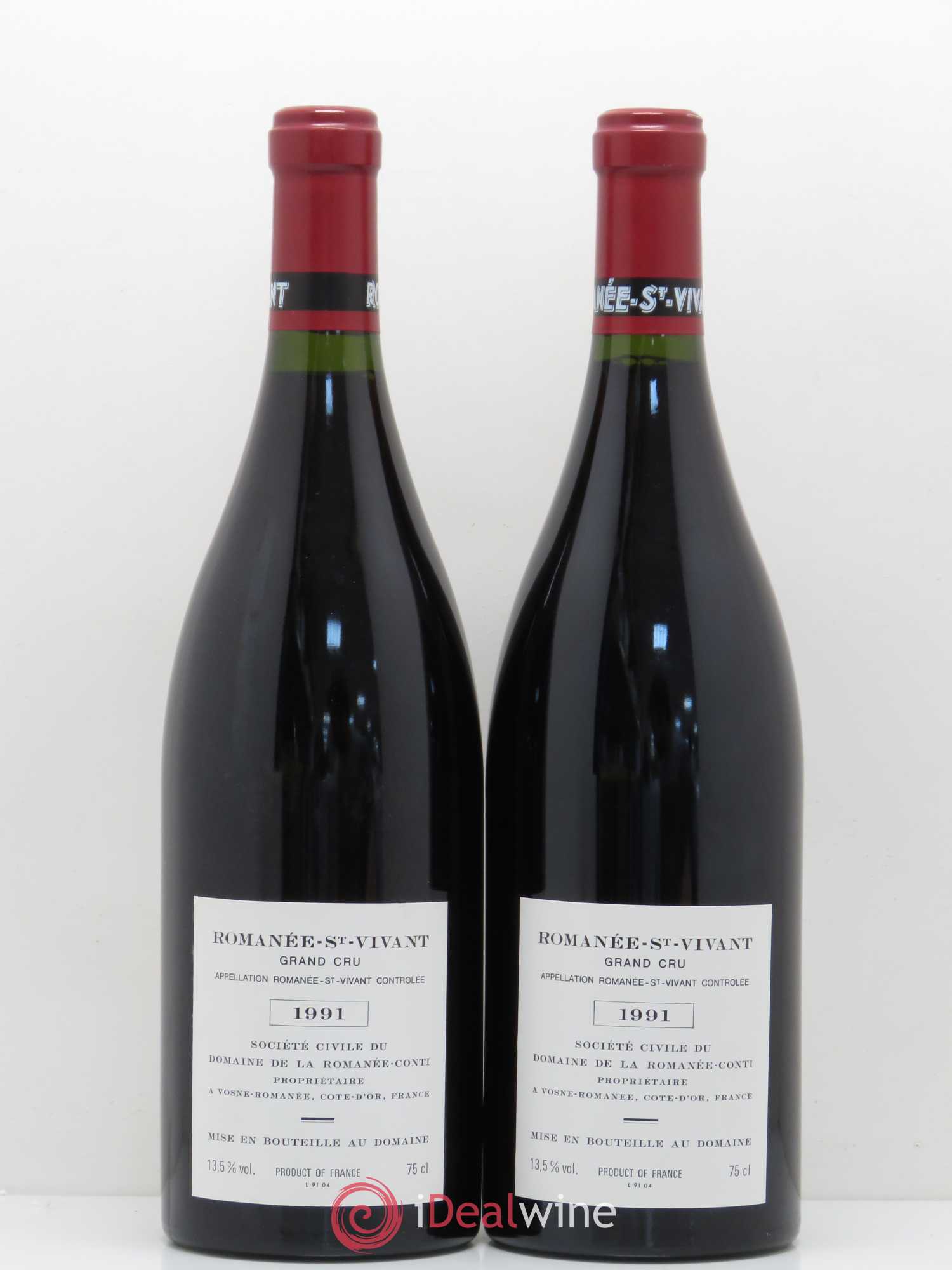 Romanée-Saint-Vivant Grand Cru Domaine de la Romanée-Conti 1991 - Lot de 2 bouteilles - 1