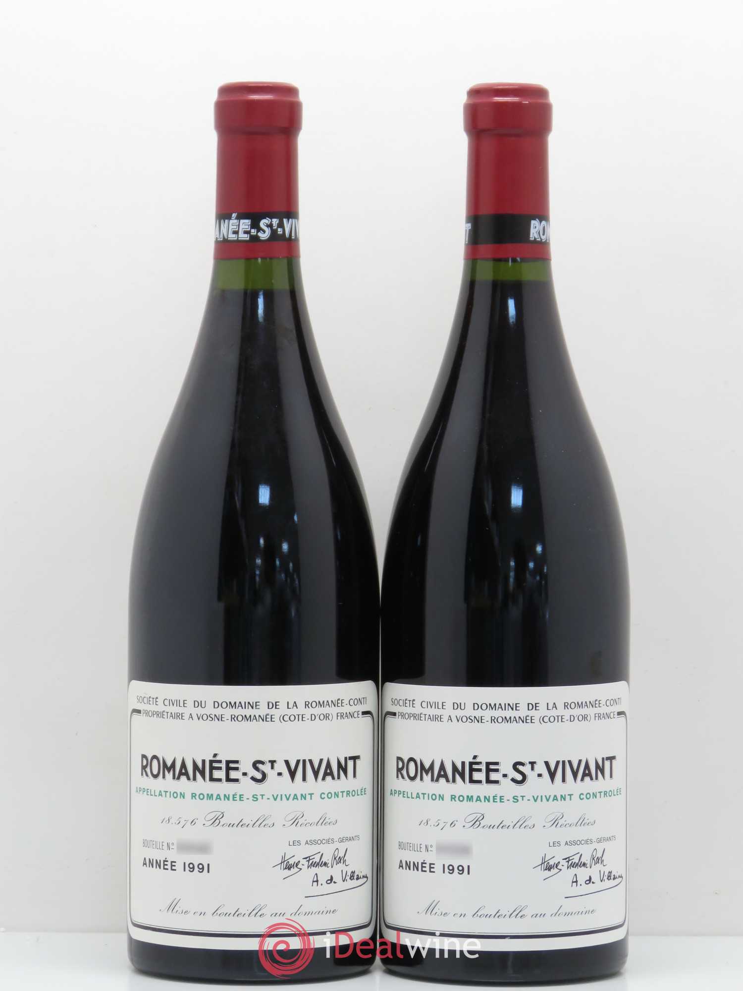 Romanée-Saint-Vivant Grand Cru Domaine de la Romanée-Conti 1991 - Lot de 2 bouteilles - 0
