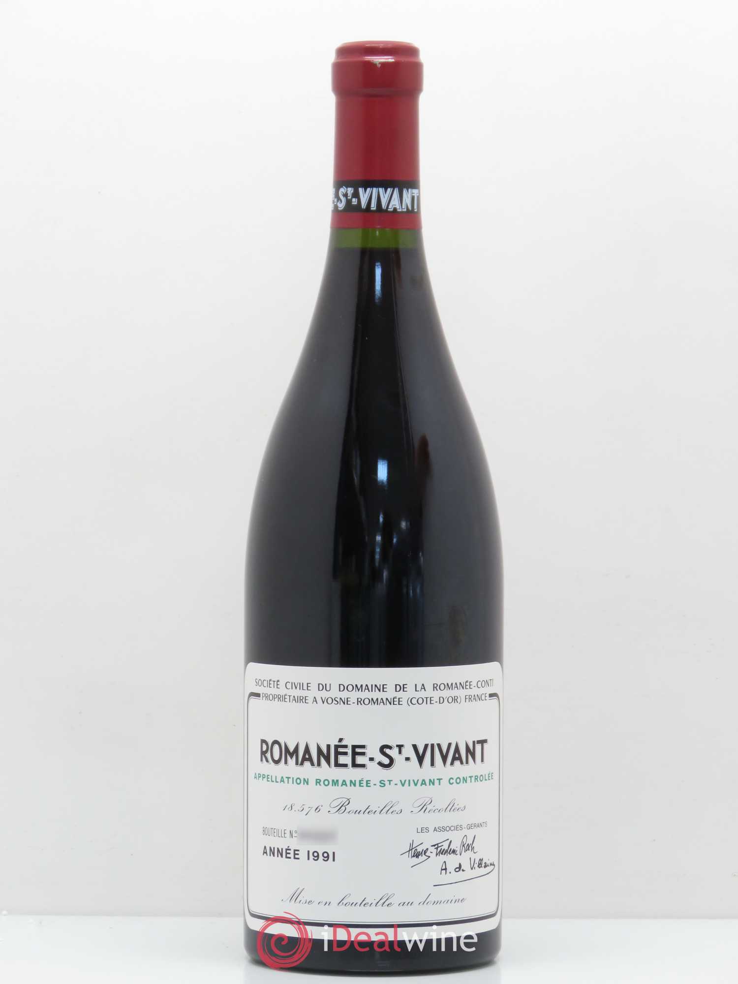 Romanée-Saint-Vivant Grand Cru Domaine de la Romanée-Conti 1991 - Lot de 1 bouteille - 0