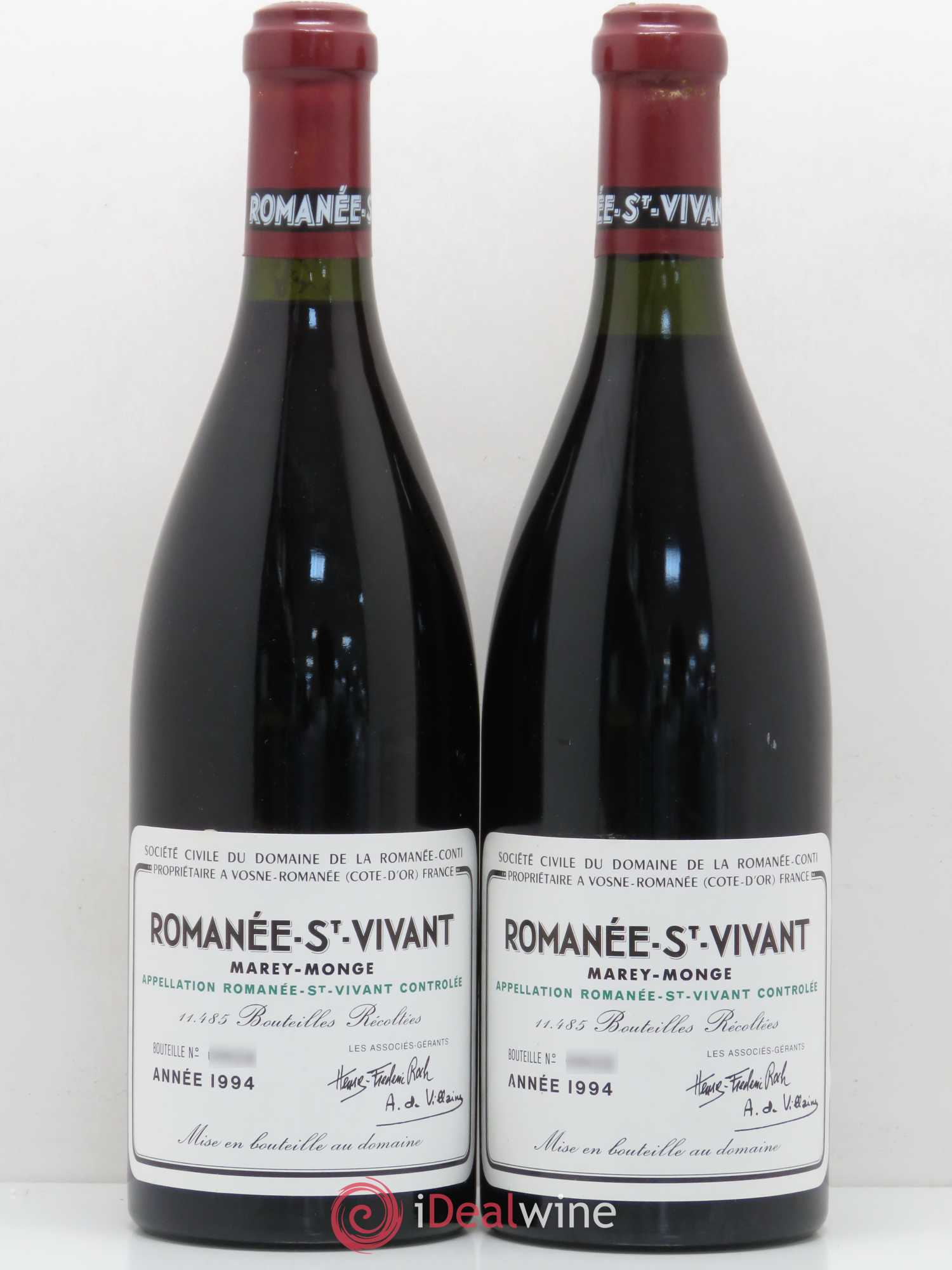 Romanée-Saint-Vivant Grand Cru Domaine de la Romanée-Conti 1994 - Lot de 2 bouteilles - 0