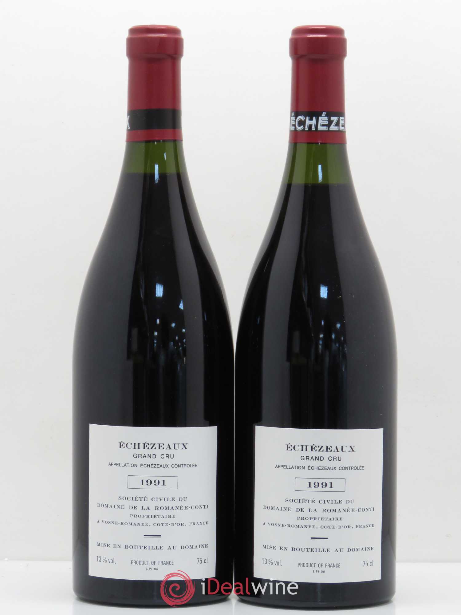 Echezeaux Grand Cru Domaine de la Romanée-Conti 1991 - Lot de 2 bouteilles - 1