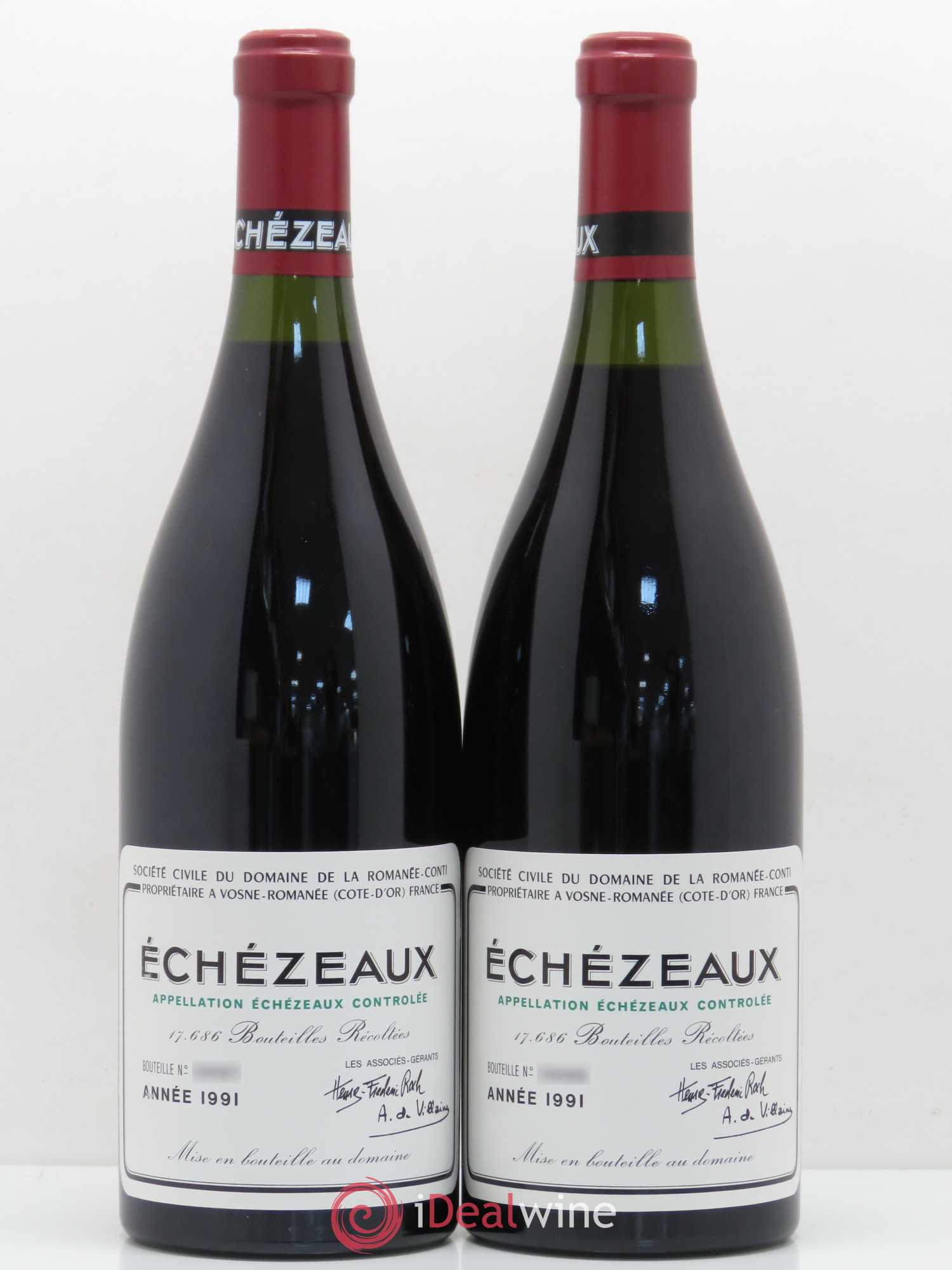 Echezeaux Grand Cru Domaine de la Romanée-Conti 1991 - Lot de 2 bouteilles - 0
