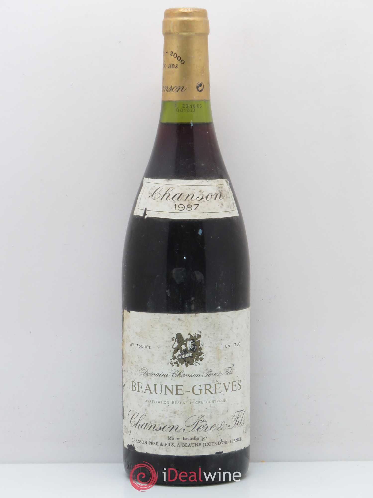 Beaune 1er Cru Greves Chanson 1987 - Lot de 1 bouteille - 0