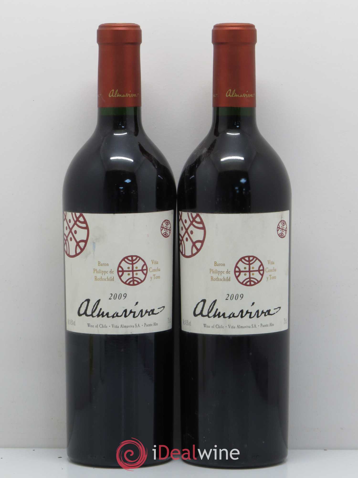 Chili Almaviva Baron P. de Rothschild Concha y Toro 2009 - Lot de 2 bouteilles - 0
