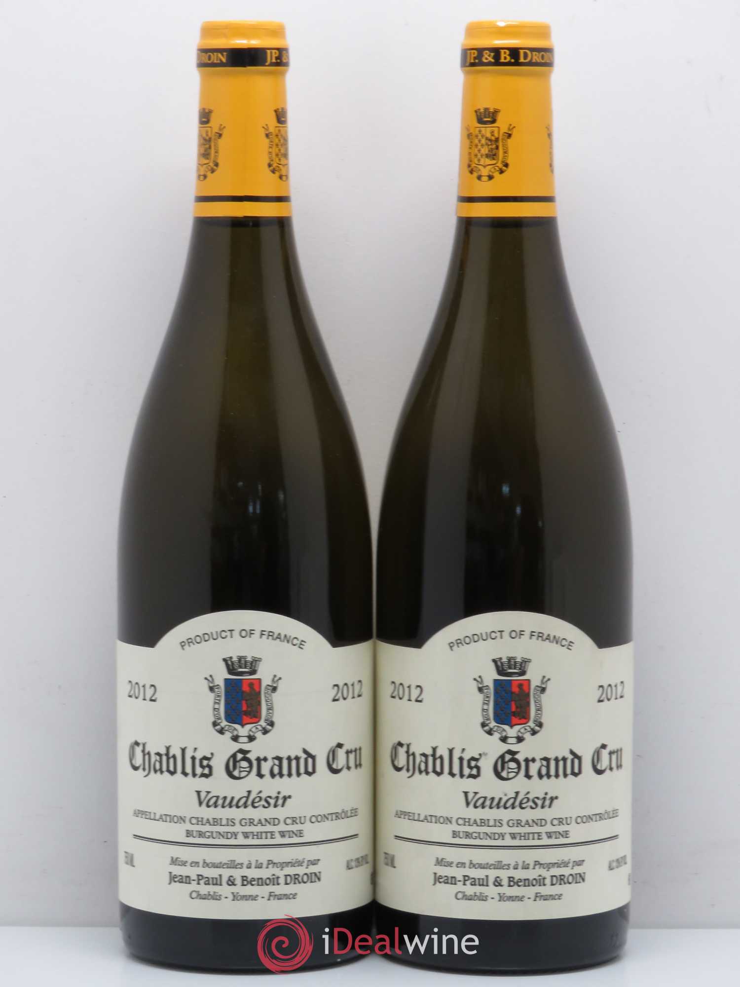 Chablis Grand Cru Vaudésir Jean-Paul & Benoît Droin (Domaine) 2012 - Lot de 2 bouteilles - 0