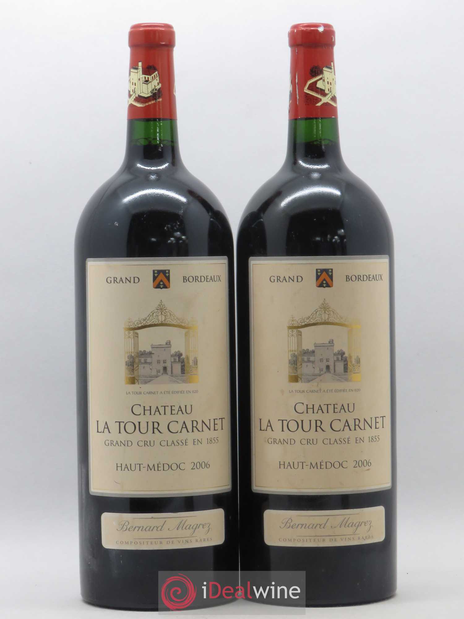 Château la Tour Carnet 4ème Grand Cru Classé 2006 - Lot de 2 magnums - 0