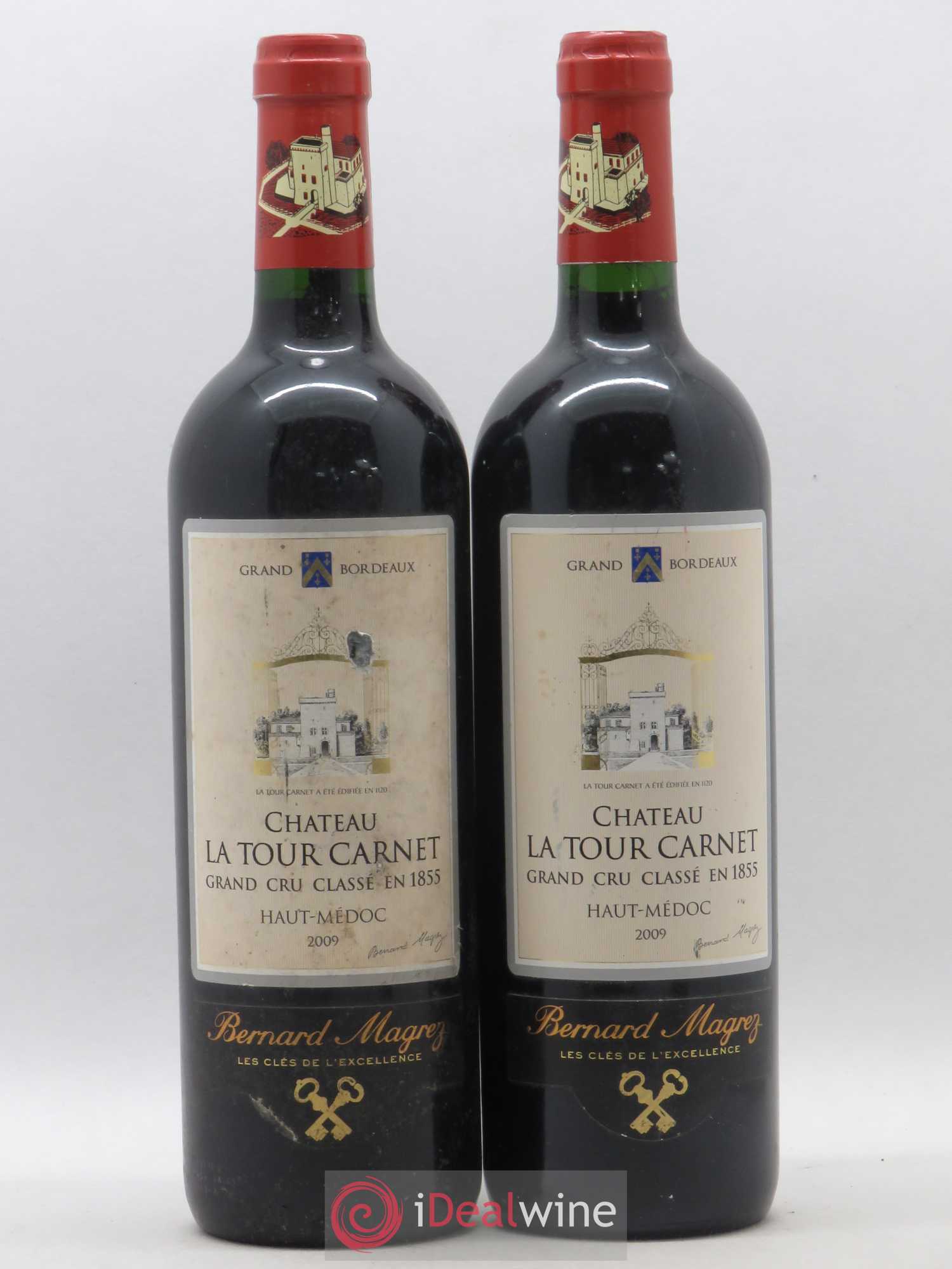 Château la Tour Carnet 4ème Grand Cru Classé 2009 - Lot de 2 bouteilles - 0