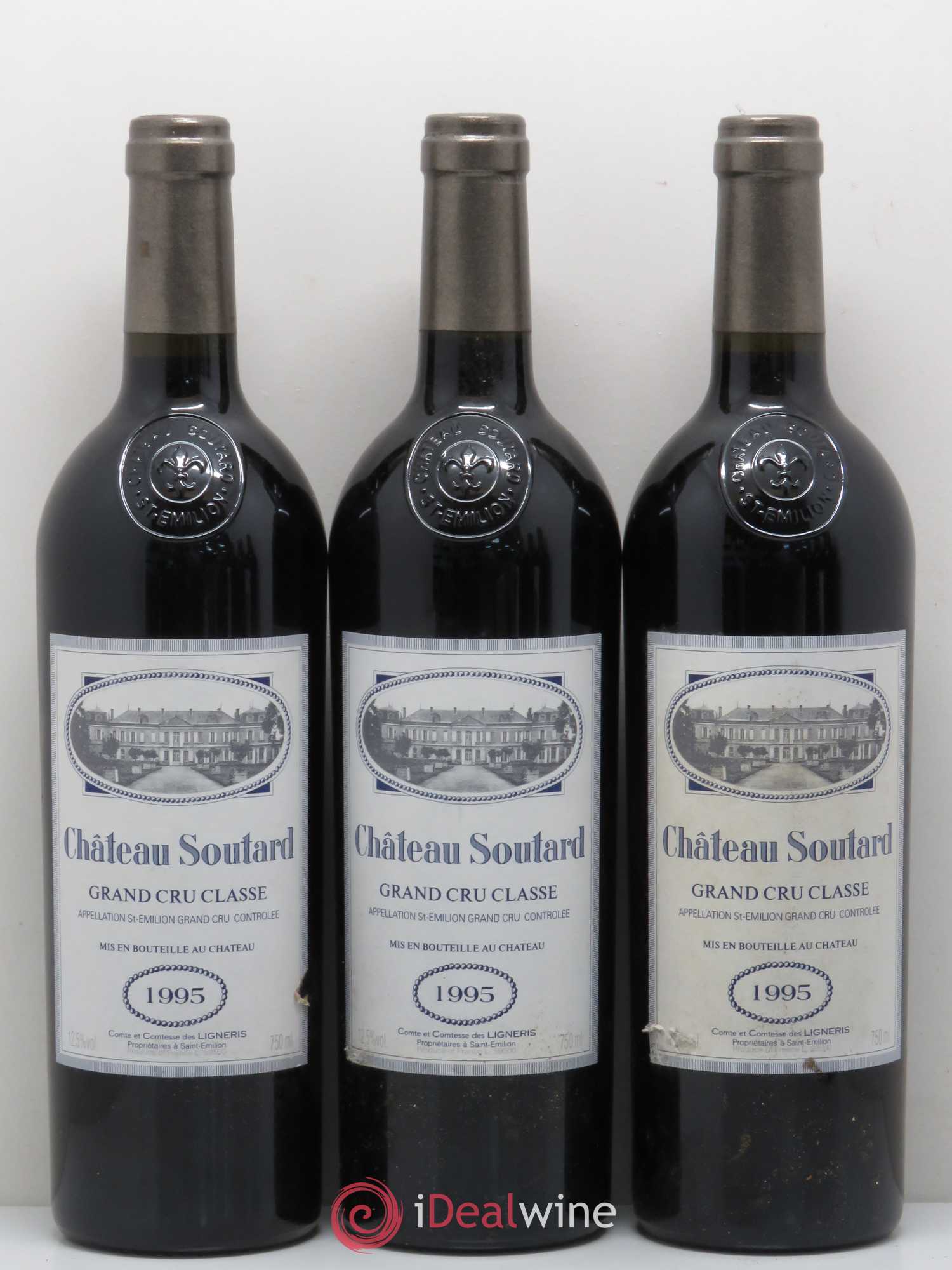 Château Soutard Grand Cru Classé 1995 - Lot de 6 bouteilles - 1