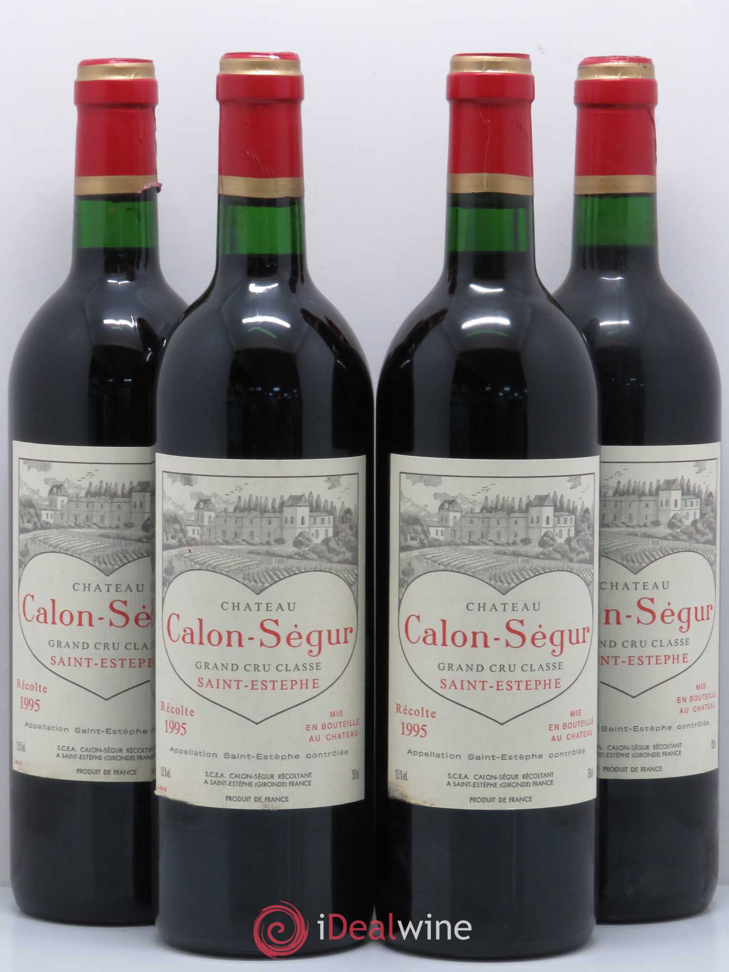 Château Calon Ségur 3ème Grand Cru Classé 1995 - Lot de 4 bouteilles - 0