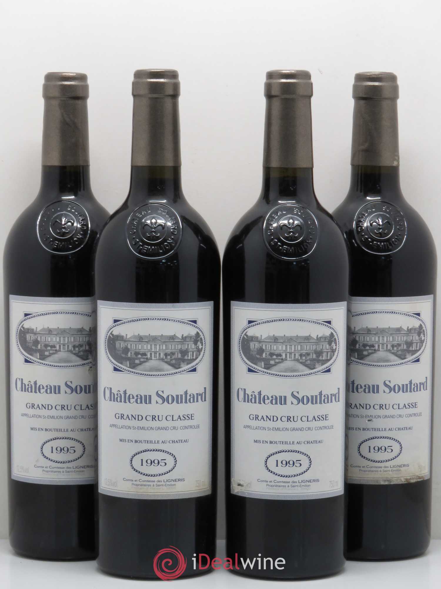 Château Soutard Grand Cru Classé 1995 - Lot de 4 bouteilles - 0