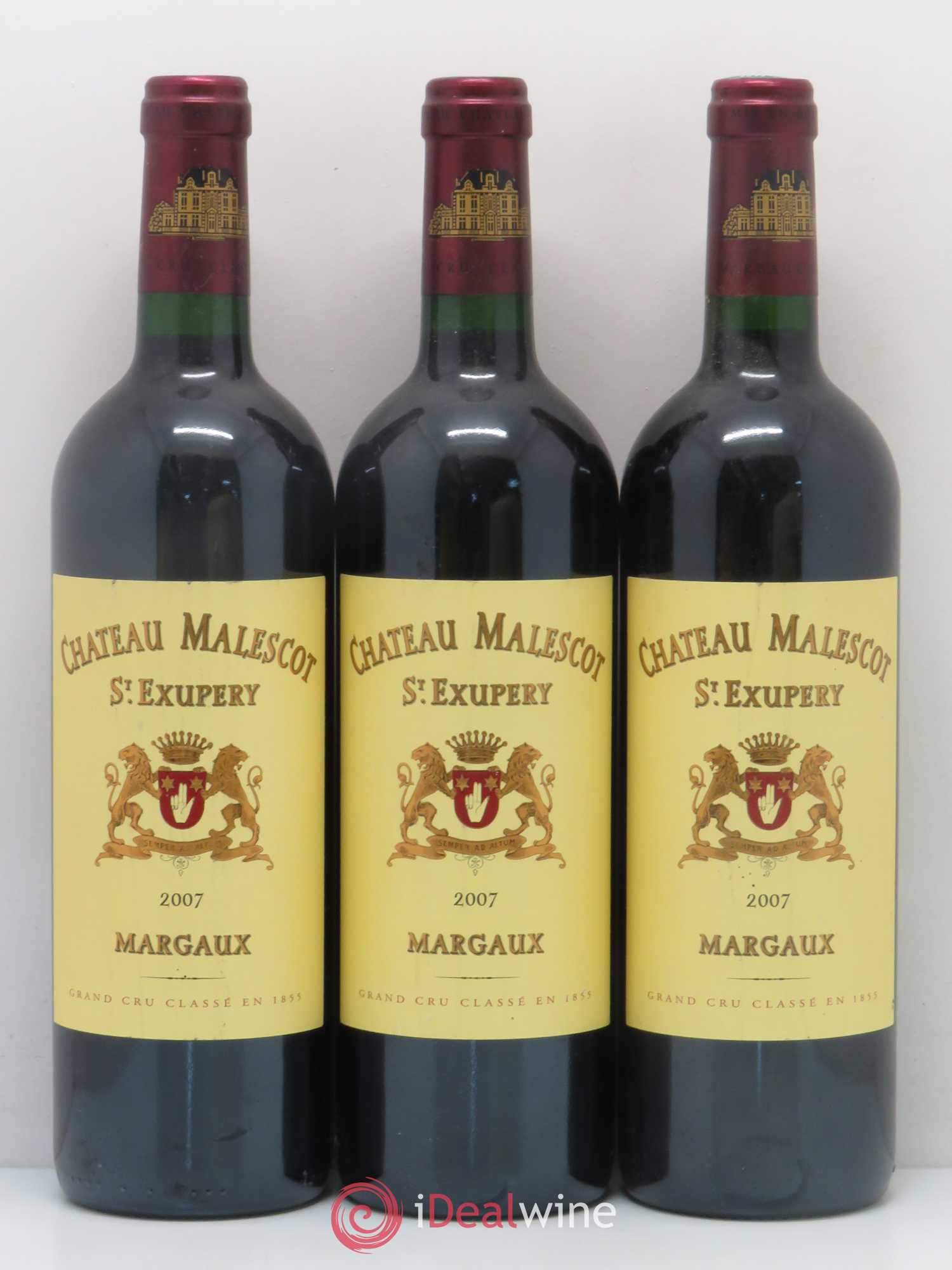 Château Malescot Saint-Exupéry 3ème Grand Cru Classé 2007 - Lot de 3 bouteilles - 0