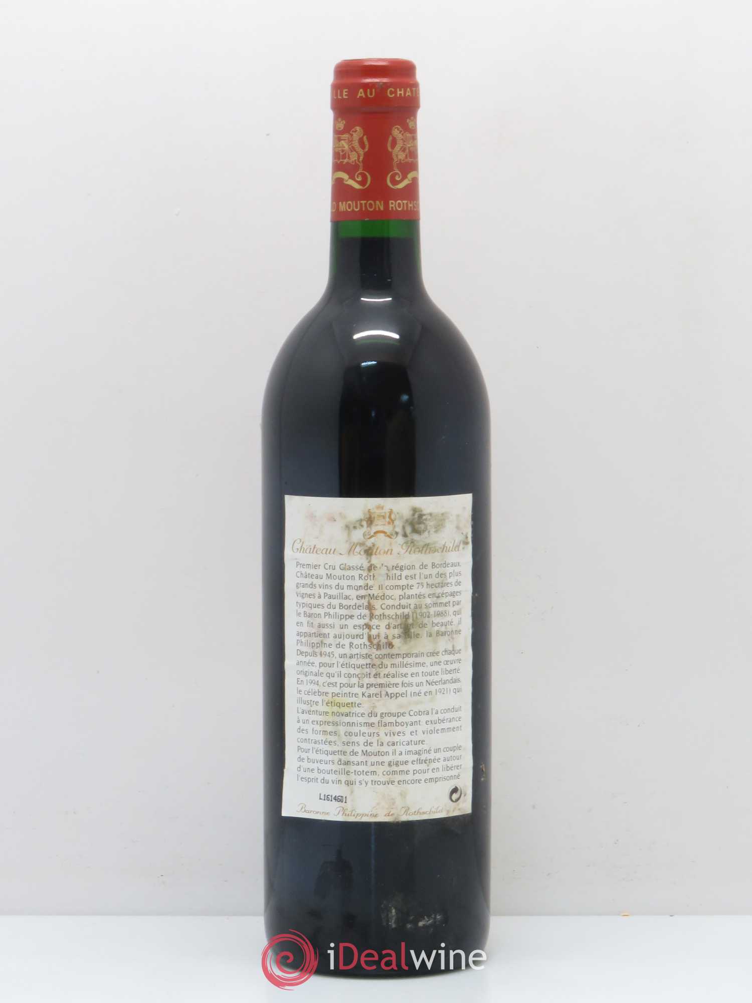 Château Mouton Rothschild 1er Grand Cru Classé 1994 - Lot de 1 bouteille - 1