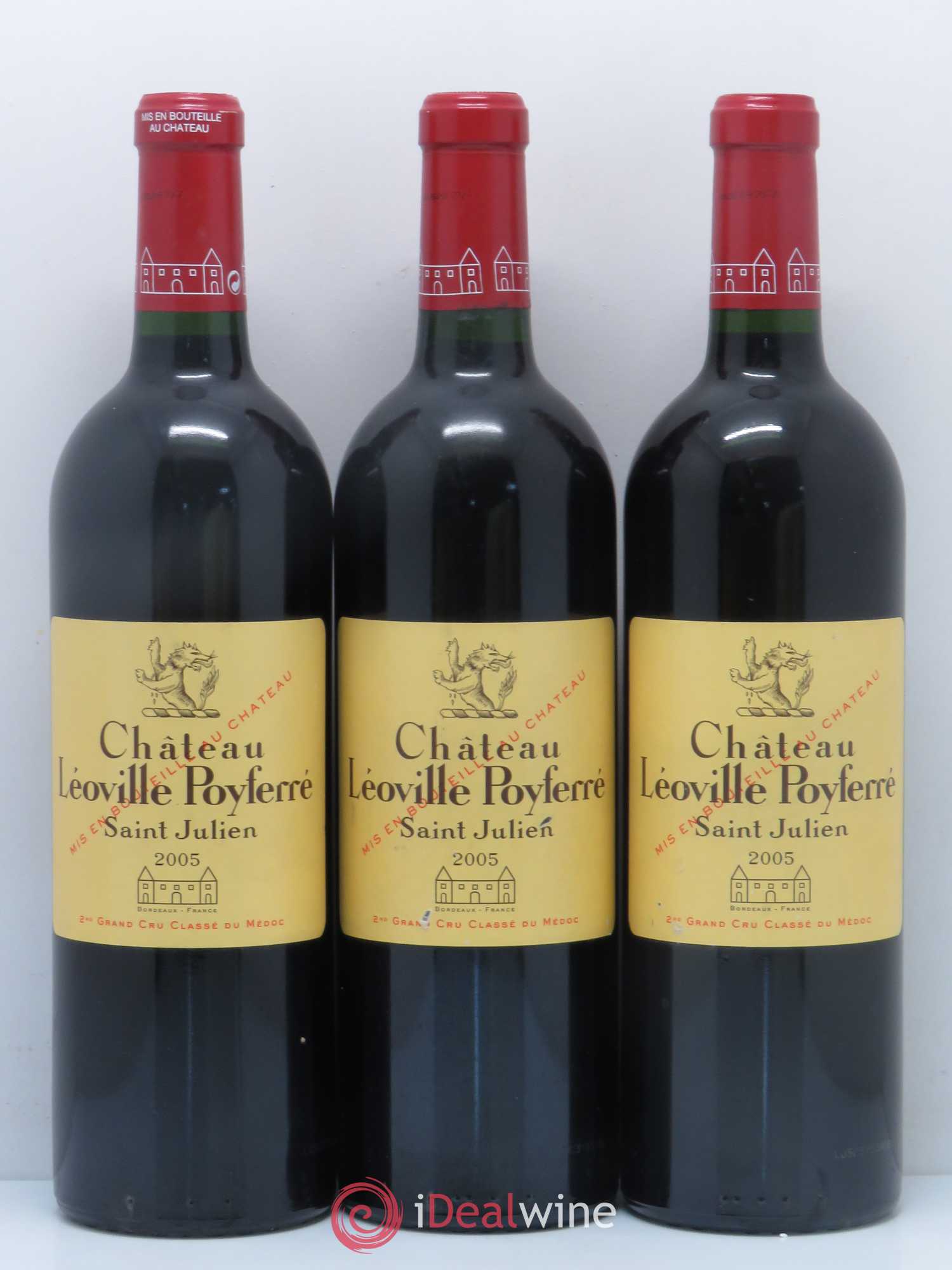 Château Léoville Poyferré 2ème Grand Cru Classé 2005 - Lot de 3 bouteilles - 0