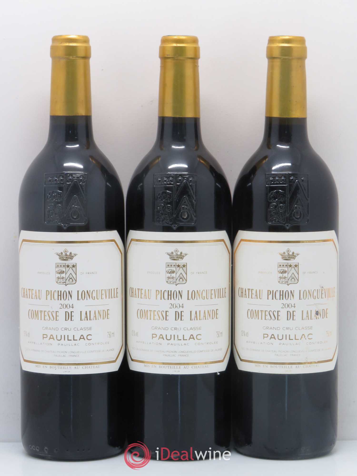 Château Pichon Longueville Comtesse de Lalande 2ème Grand Cru Classé 2004 - Lot de 3 bouteilles - 0