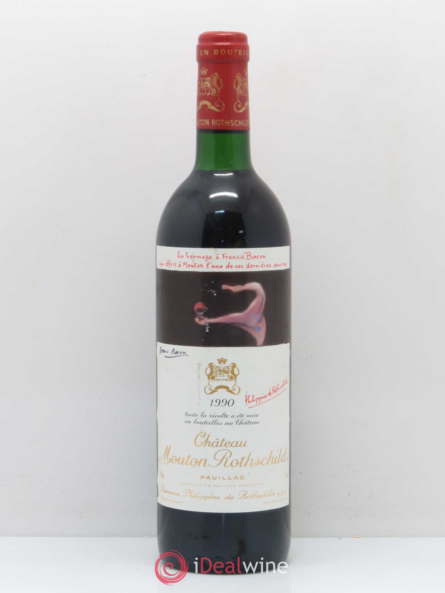 Château Mouton Rothschild 1er Grand Cru Classé 1990 - Lot de 1 bouteille - 0