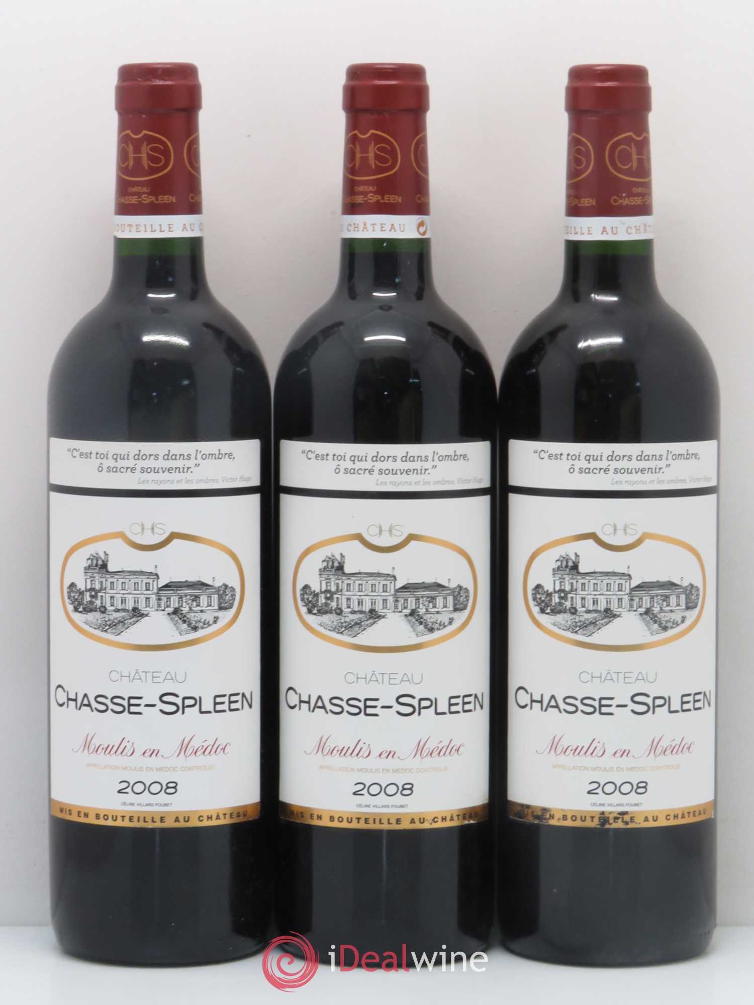 Château Chasse Spleen 2008 - Lot de 12 bouteilles - 1