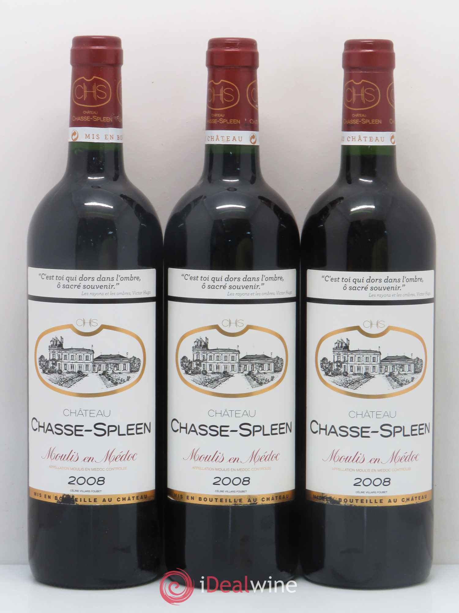 Château Chasse Spleen 2008 - Lot de 12 bouteilles - 2
