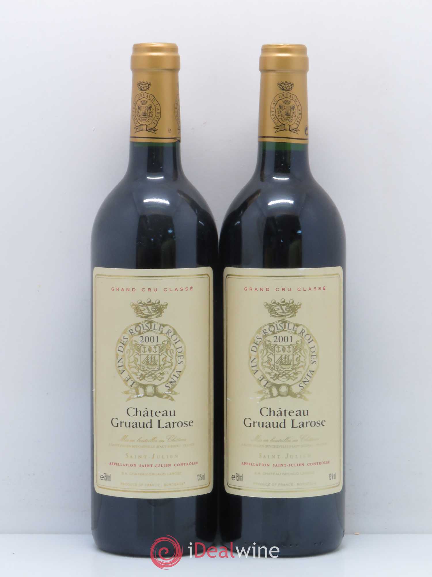 Château Gruaud Larose 2ème Grand Cru Classé 2001 - Lot de 2 bouteilles - 0