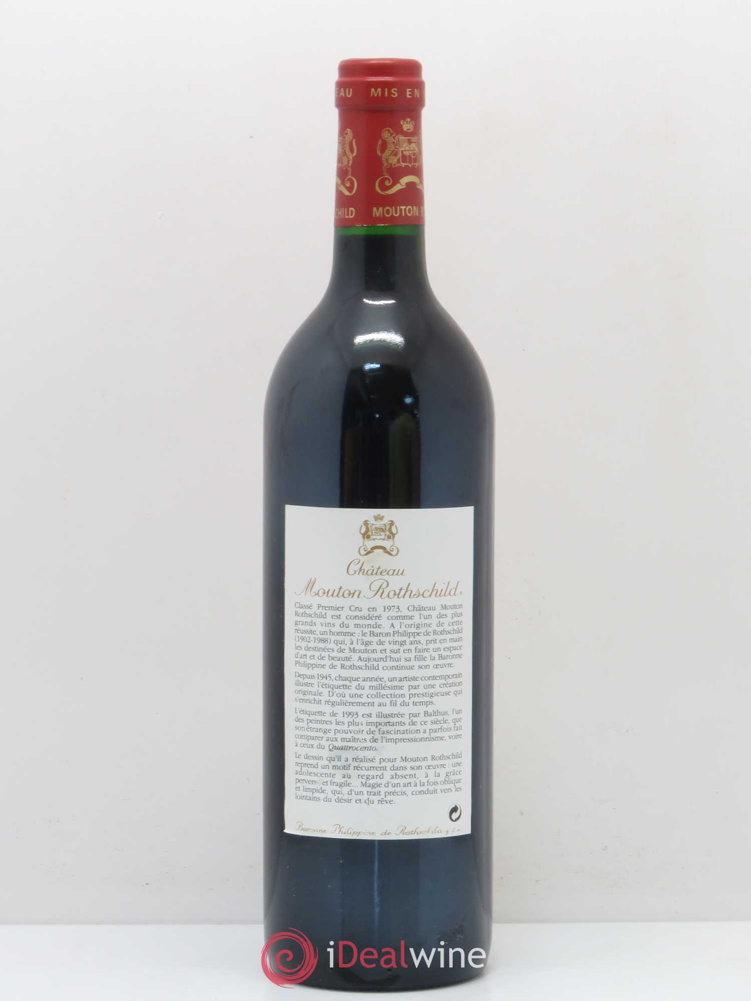 Château Mouton Rothschild 1er Grand Cru Classé 1995 - Lot de 1 bouteille - 1