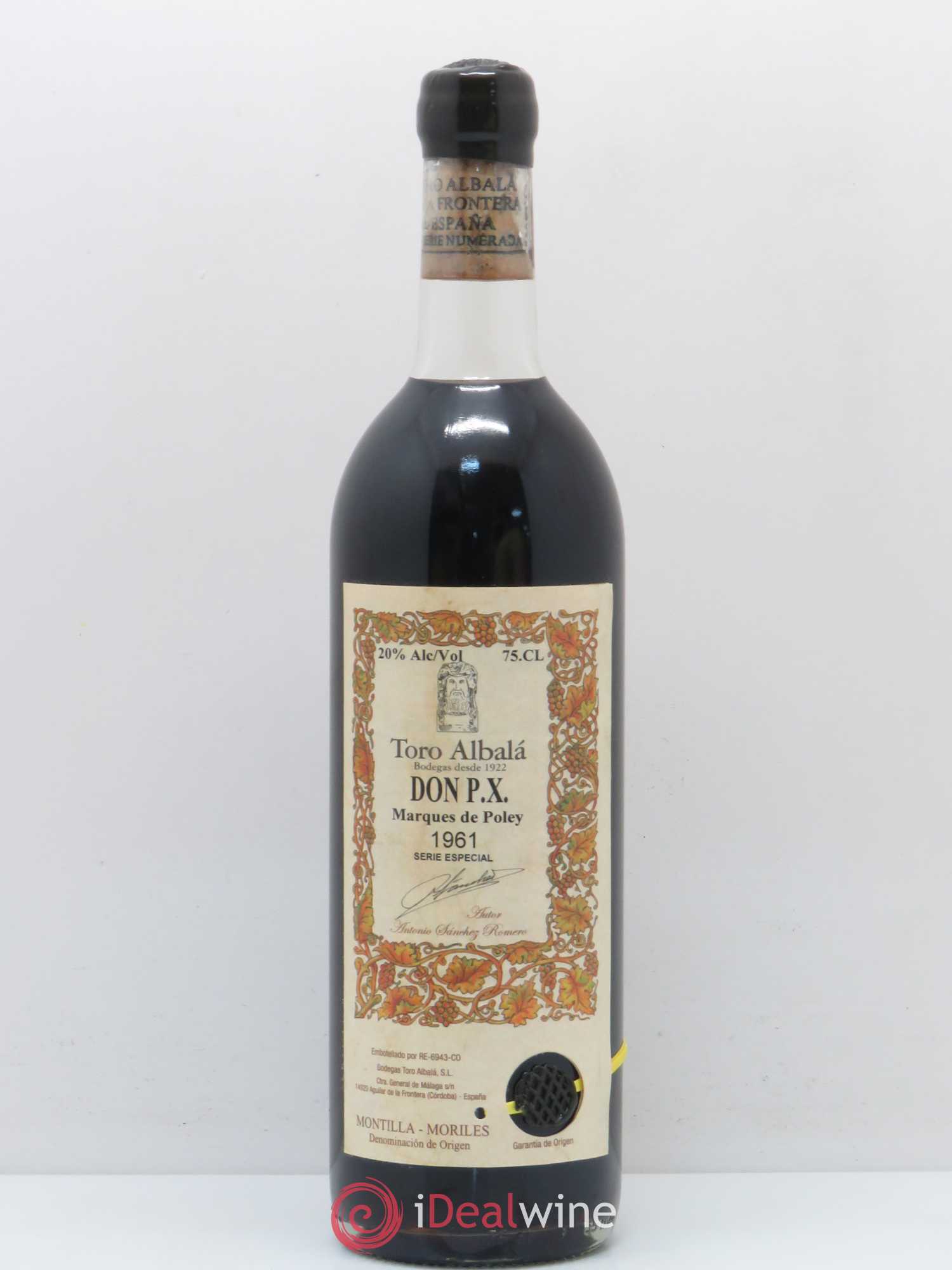 Montilla Moriles Bodegas Toro Albala DON P.X Marqués de Poley Reserva Especial 1961 - Lot de 1 bouteille - 0