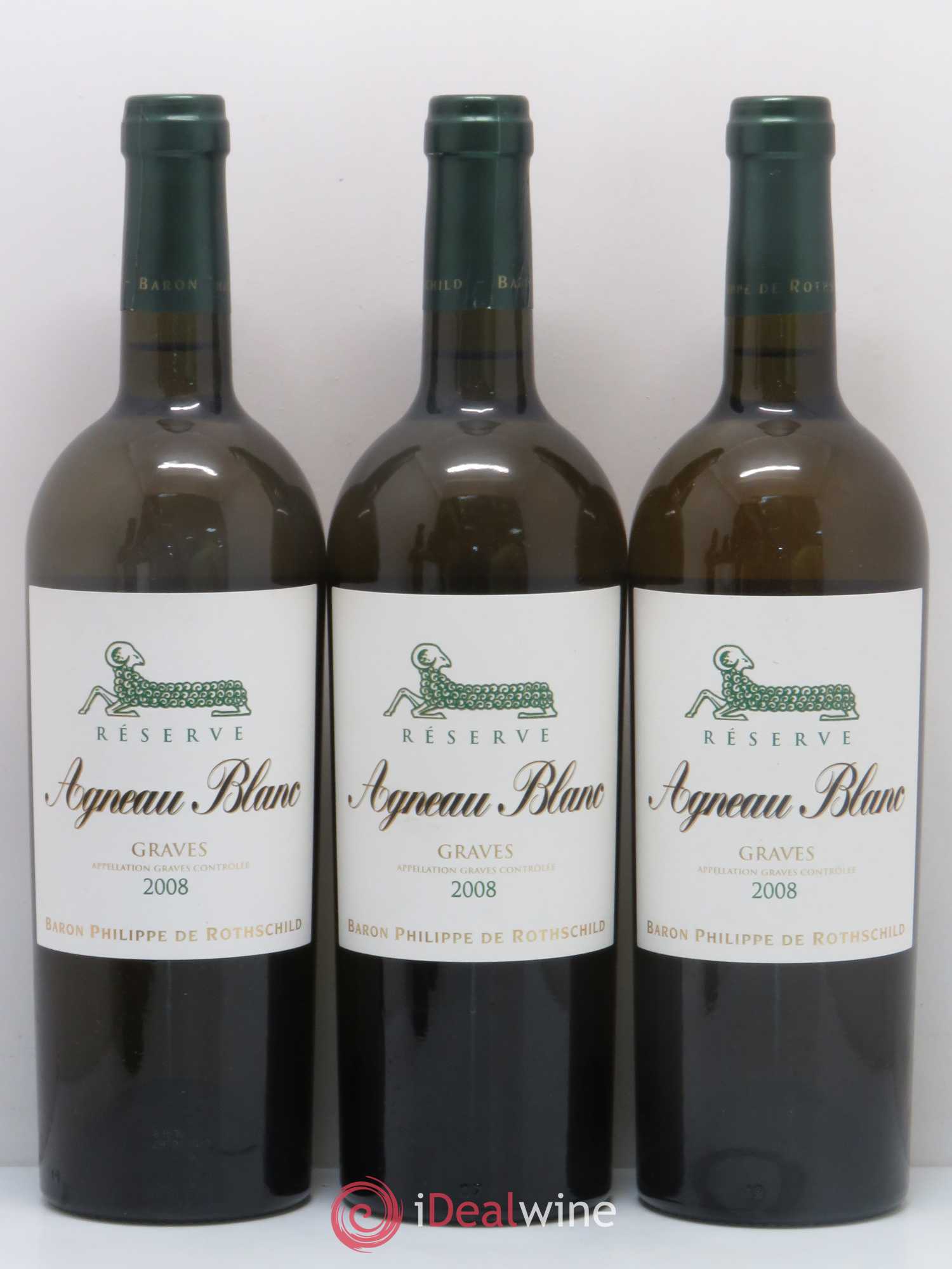 Graves Agneau Blanc 2008 - Posten von 6 Flaschen - 1