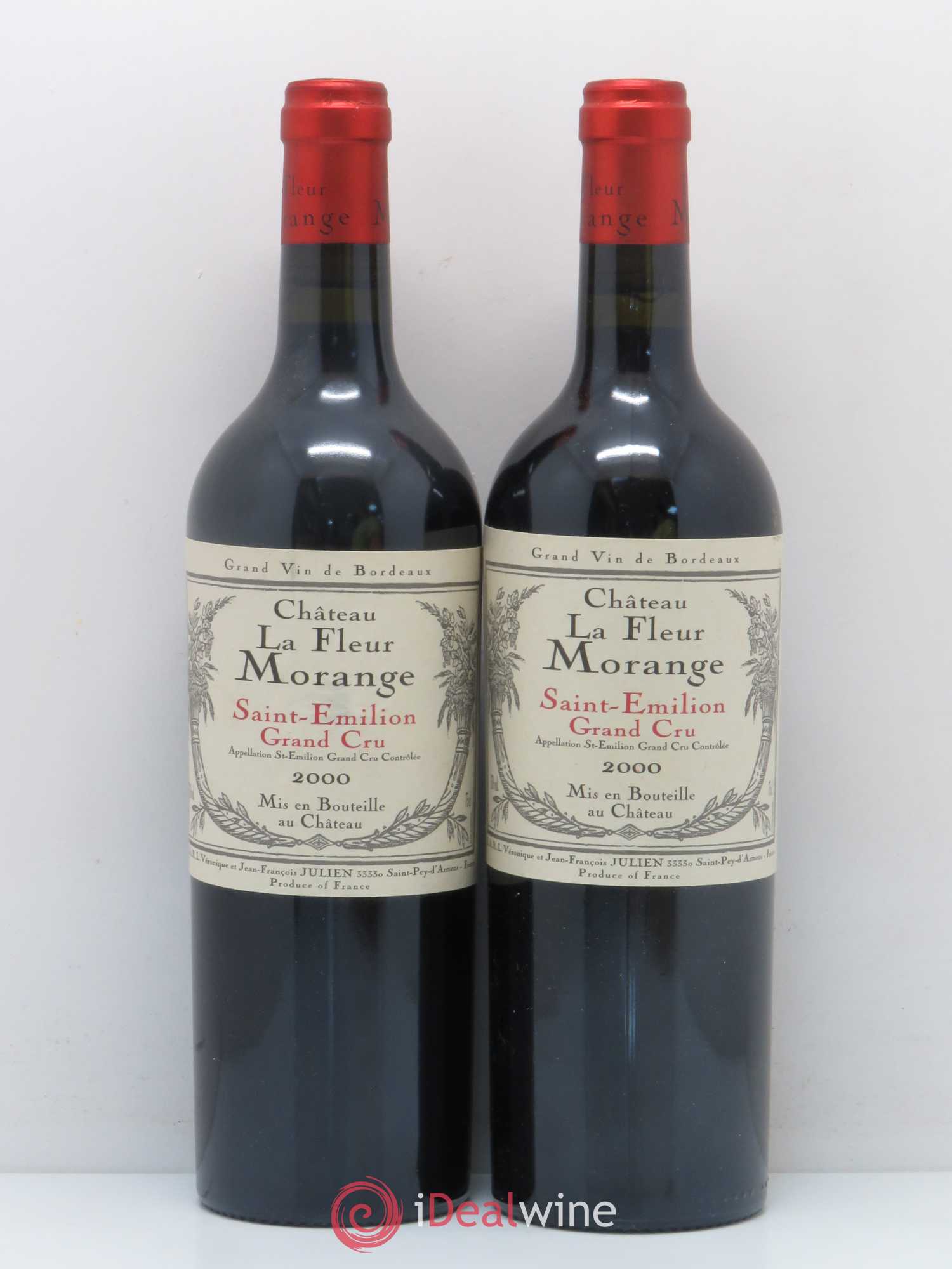 Château Fleur Morange Grand Cru Classé 2000 - Lot de 2 bouteilles - 0