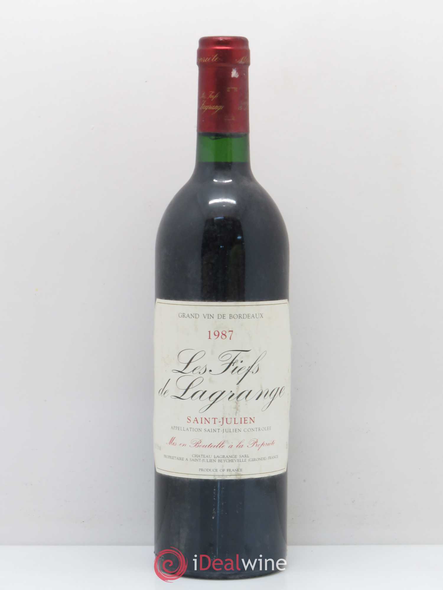 Les Fiefs de Lagrange Second Vin 1987 - Lot de 1 bouteille - 0